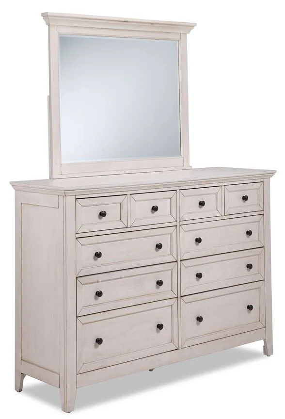 San Mateo 6-Piece Full Panel Bedroom Package - Antique White - Image 2