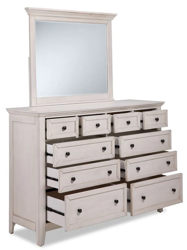 San Mateo 6-Piece Full Panel Bedroom Package - Antique White - Image 3
