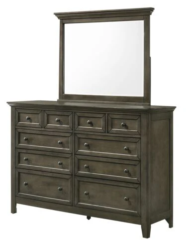 San Mateo 6-Piece Full Panel Bedroom Package - Pewter - Image 2