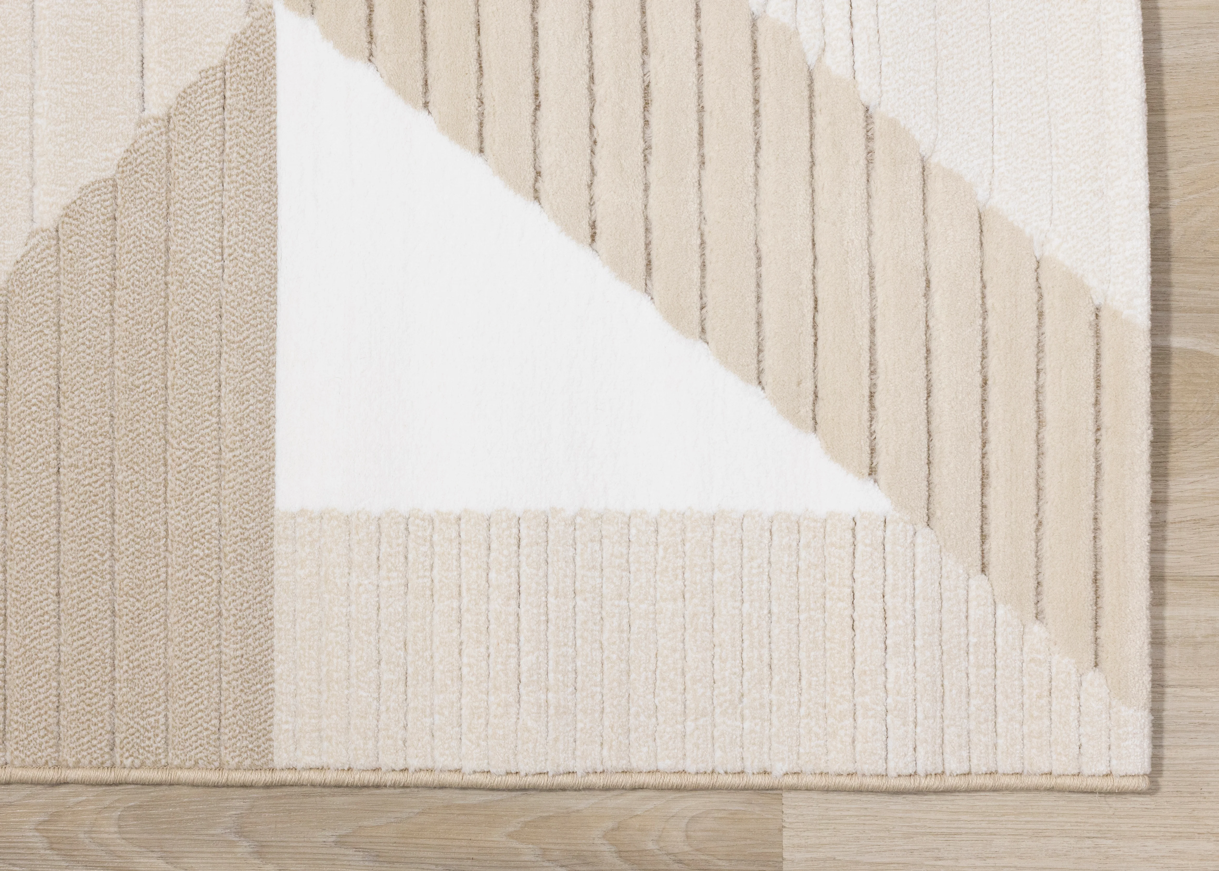 Sandstone Plains 7'10" x 10'10" Elegant Contemporary Geometric Pattern Area Rug - Cream - Image 4