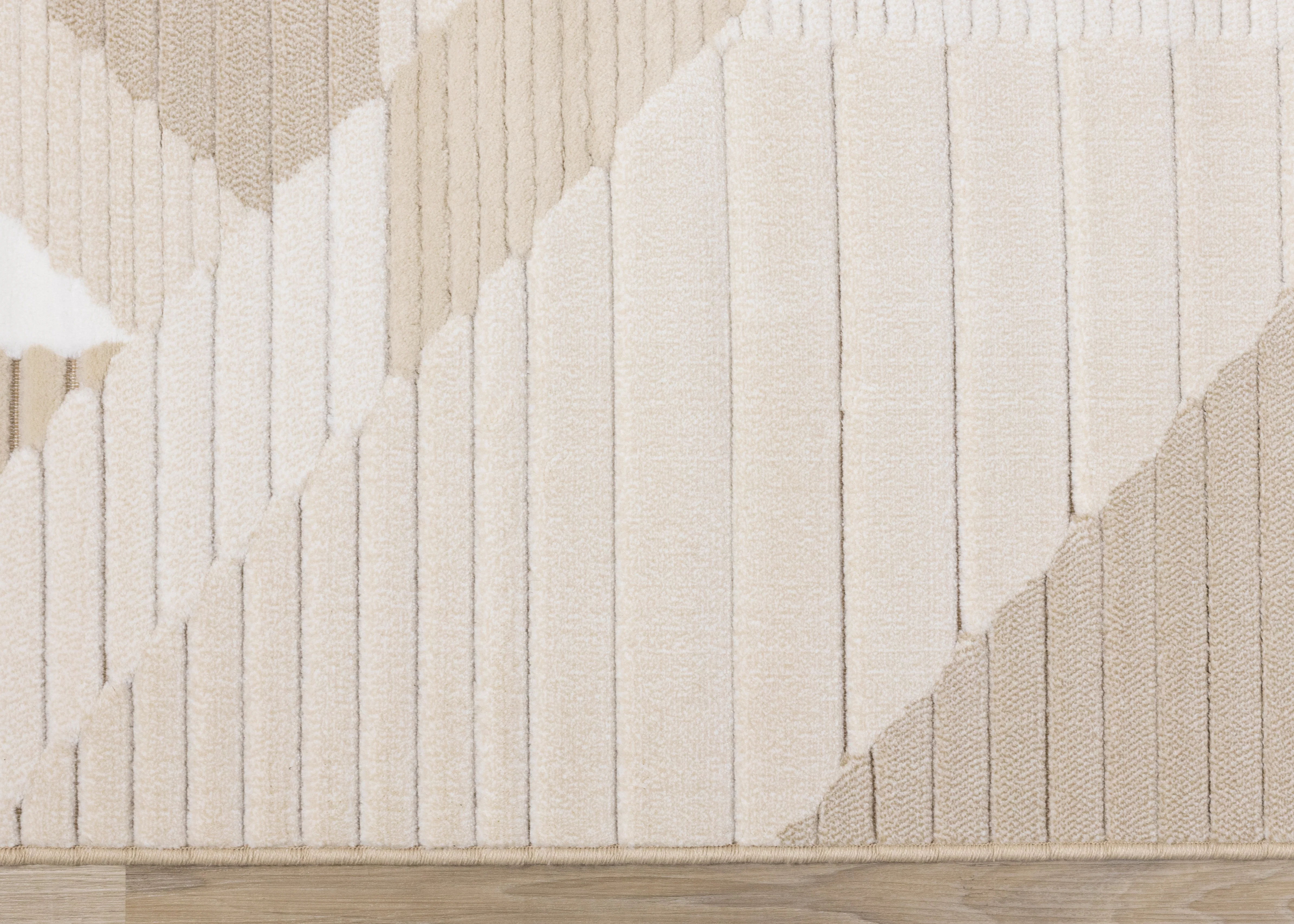 Sandstone Plains 7'10" x 10'10" Elegant Contemporary Geometric Pattern Area Rug - Cream - Image 6
