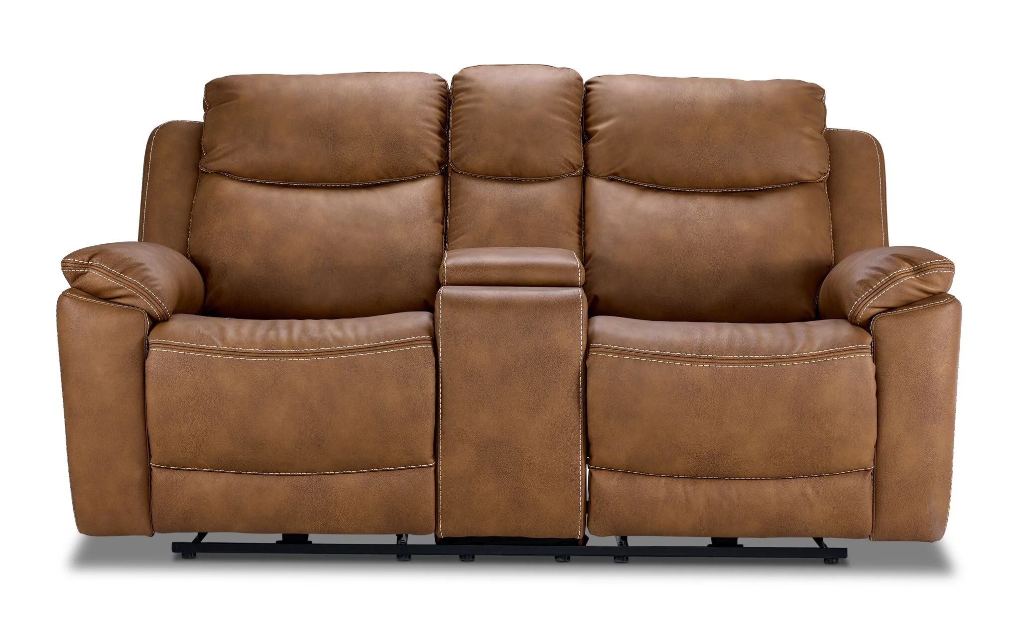 Santa Fe Power Reclining Loveseat with Console - Copper - Image 2