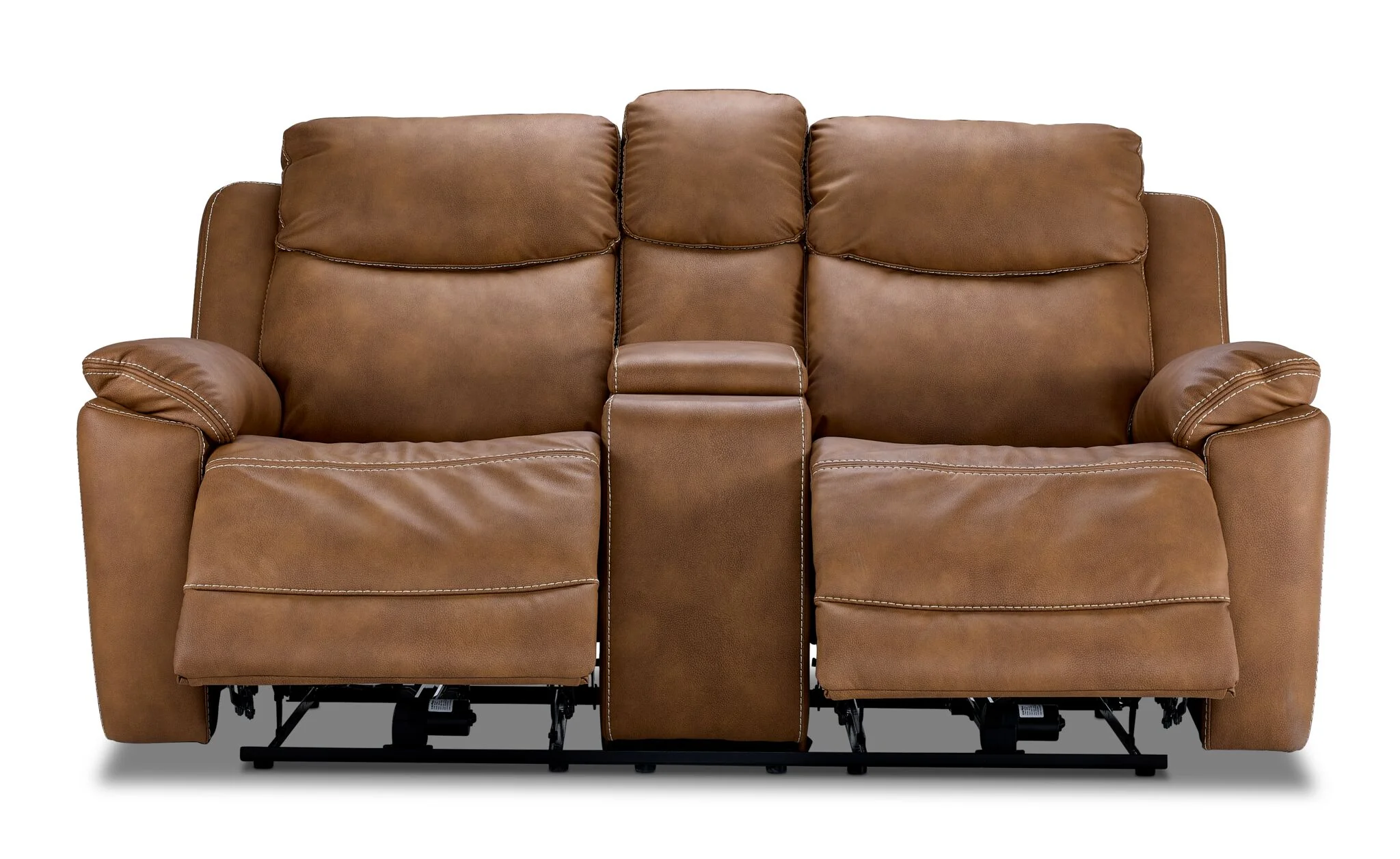 Santa Fe Power Reclining Loveseat with Console - Copper - Image 4