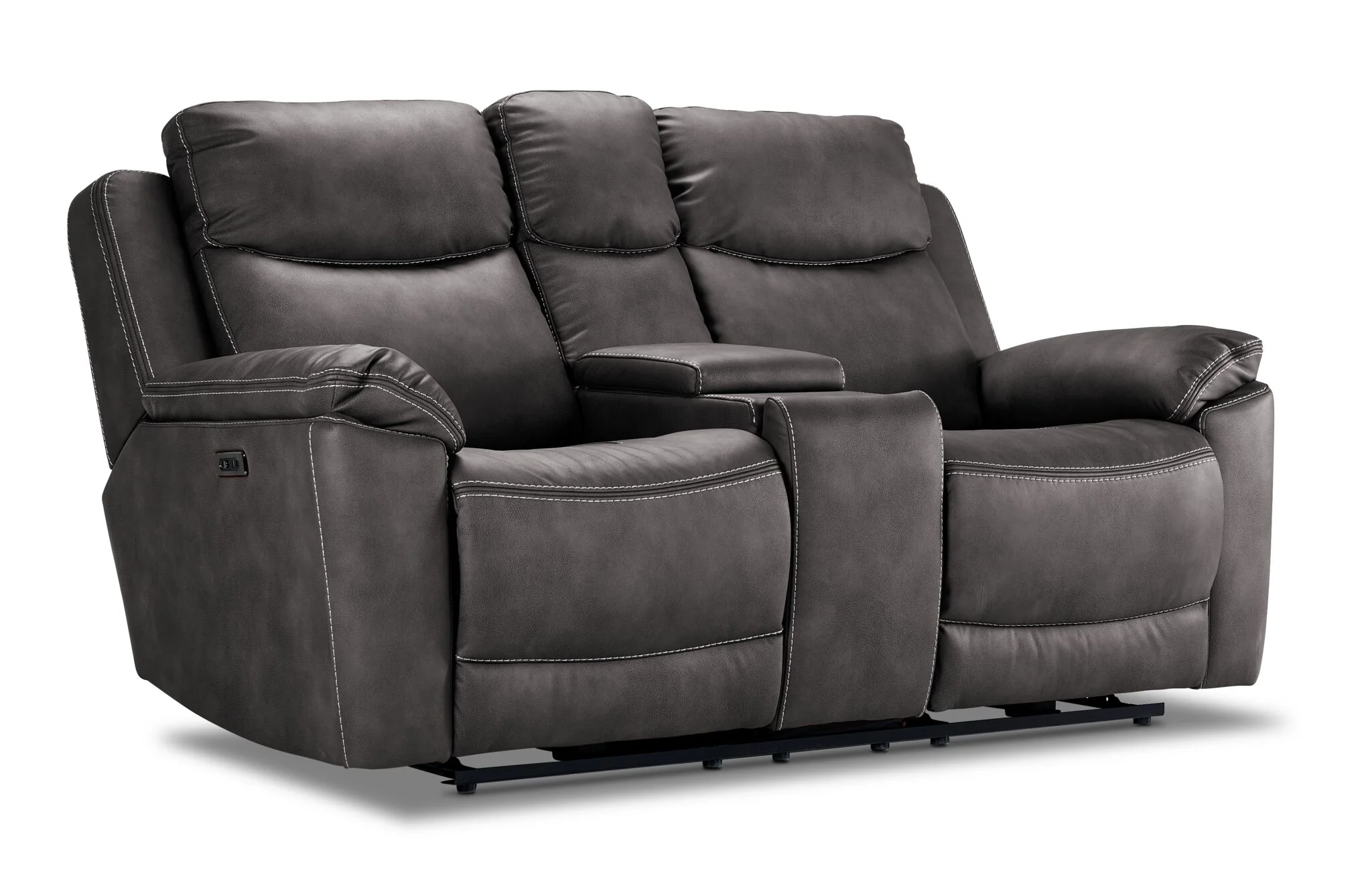 Santa Fe Power Reclining Sofa, Loveseat and Chair Set - Graphite - Image 3