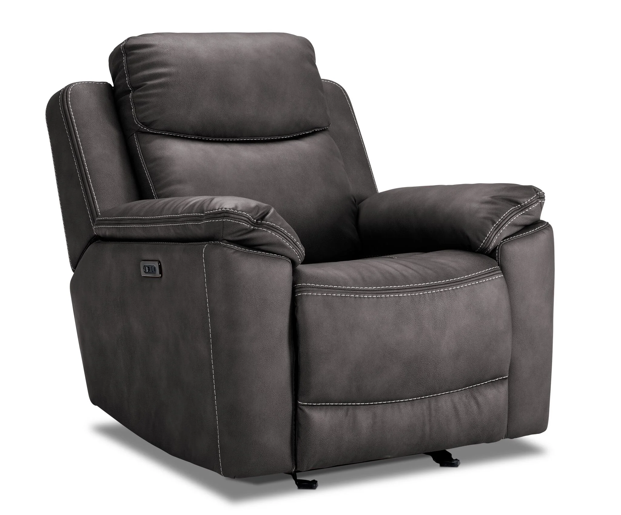 Santa Fe Power Reclining Sofa, Loveseat and Chair Set - Graphite - Image 4