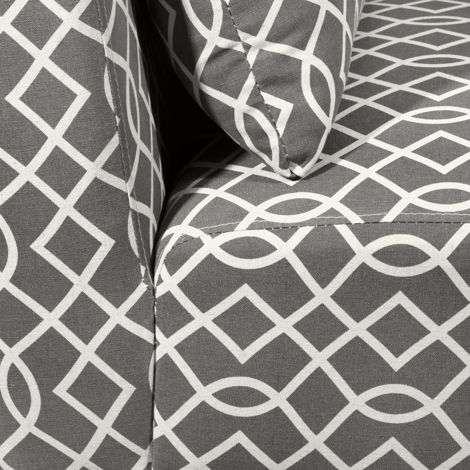 Santos Accent Chair - Grey Lattice - Image 7