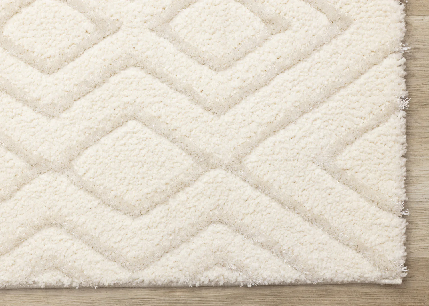 Sasha Soft Diamonds Area Rug - 8' X 11' - Cream - Image 6