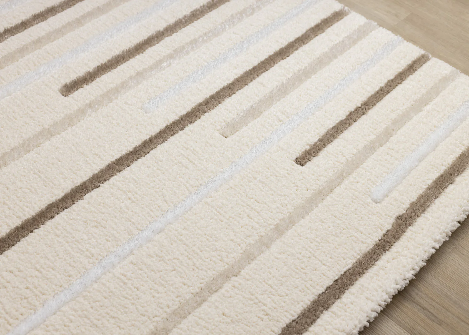 Sasha Soft Modern Lines Area Rug - 5' X 8' - Cream - Image 4