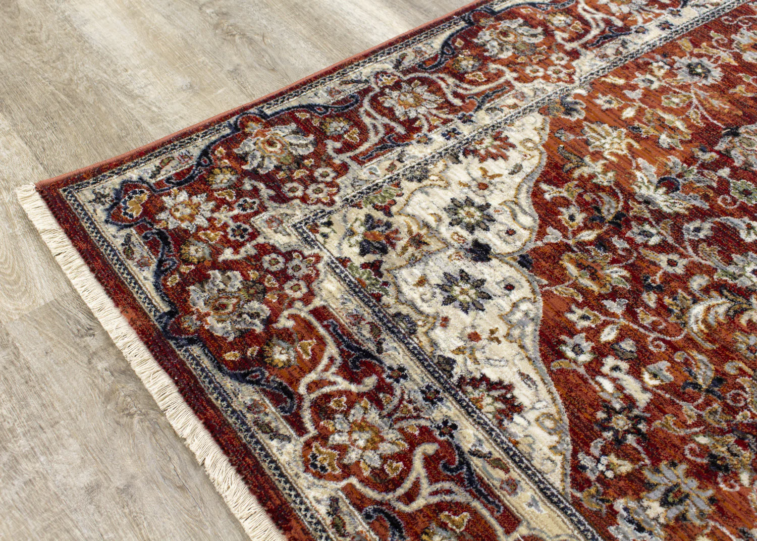 Satara Classic Border Area Rug - 5' X 8' - Red/Cream - Image 7
