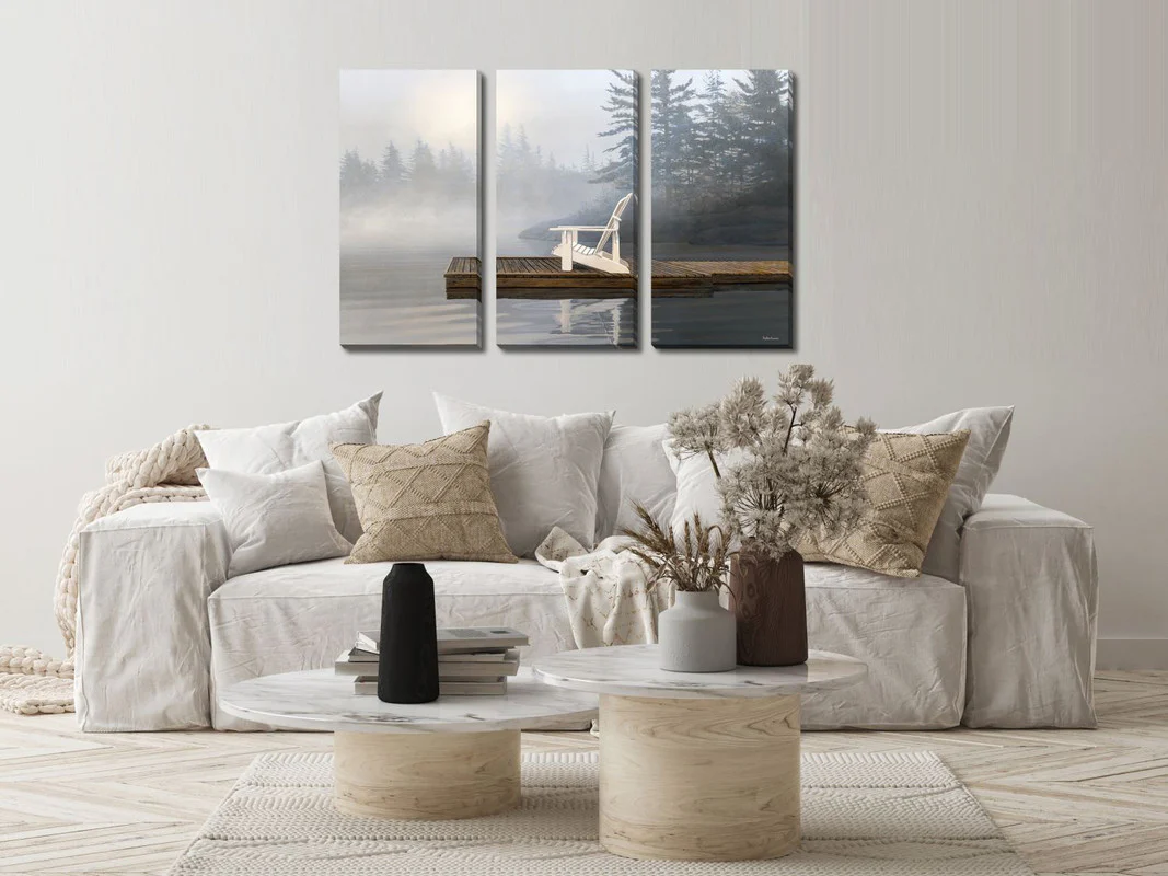 Saturday Morning Wall Art - Grey/White - 45 X 30 - Set of 3 - Image 2