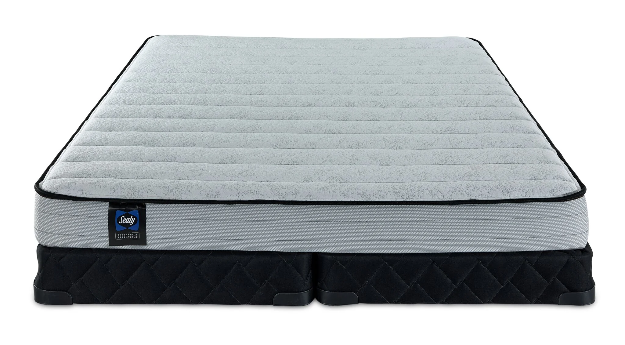 Sealy® Essentials Evan II Medium Queen Mattress and Split Low-Profile Boxspring - Image 2