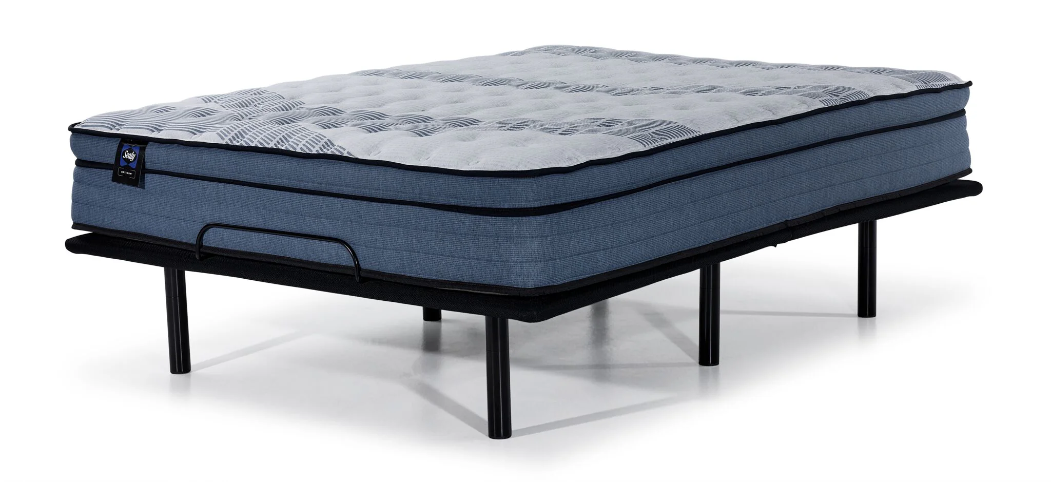 Sealy® Essentials Remy Firm Eurotop King Mattress and L2 Motion Adjustable Base 2.0 - Image 2