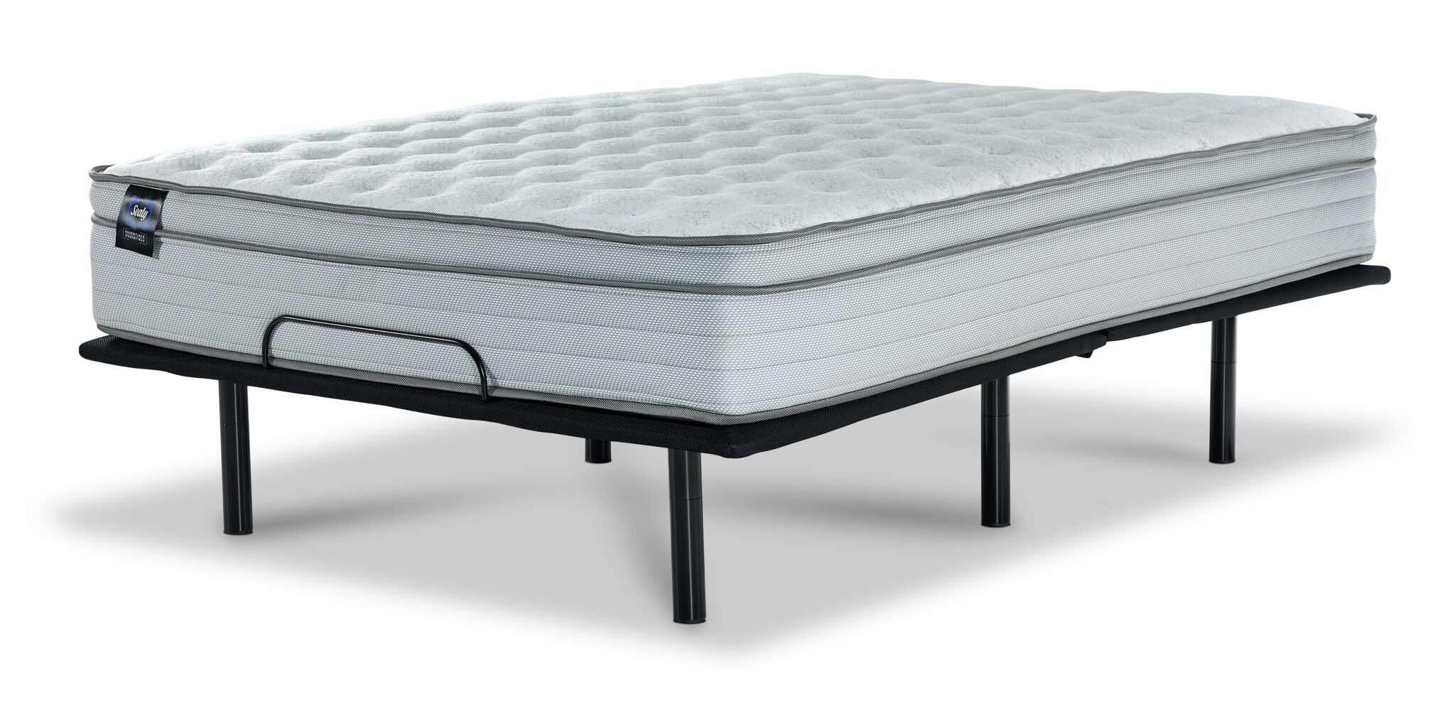 Sealy® Essentials Remy II Eurotop Twin XL Mattress and L2 Motion Adjustable Base 2.0 - Image 2