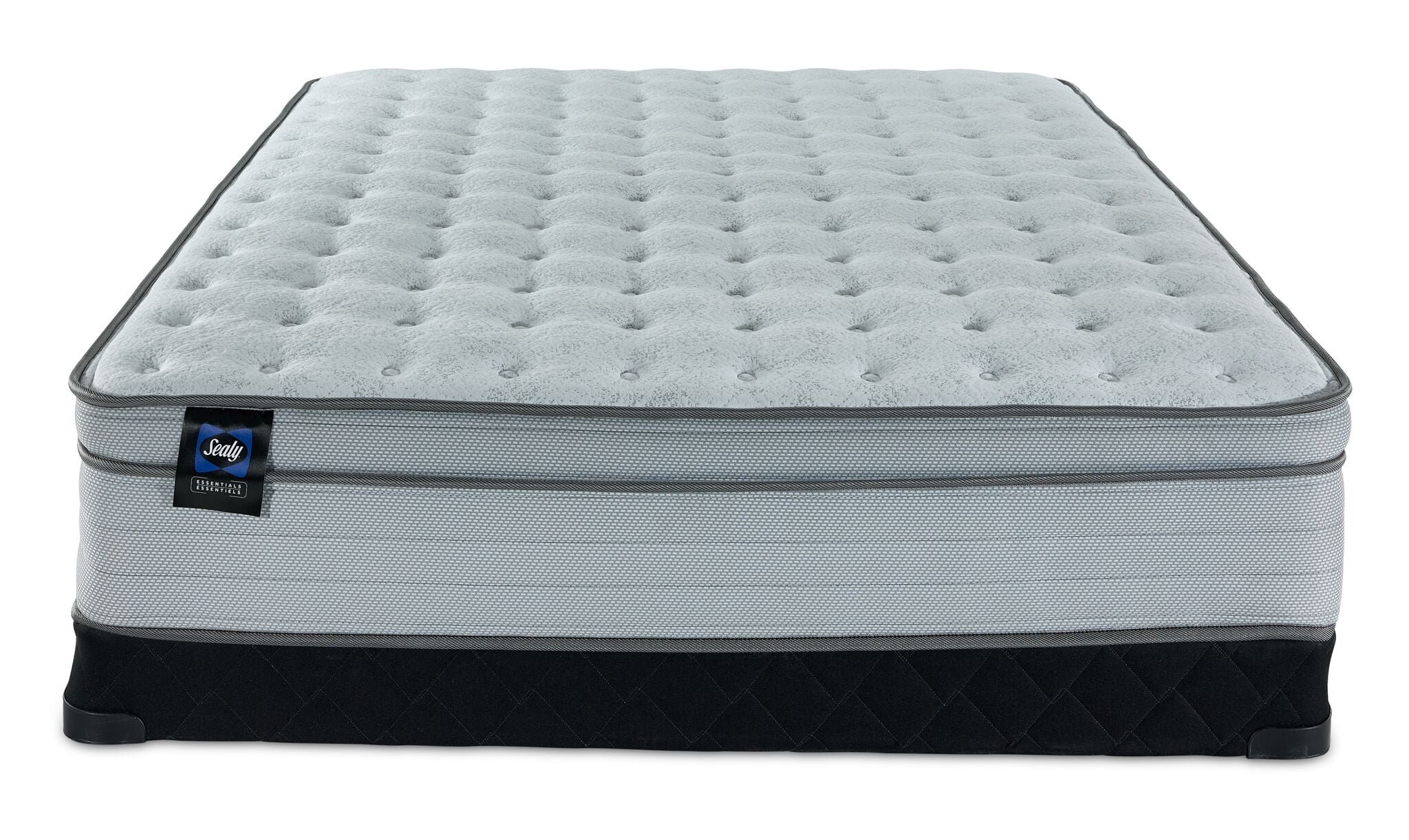 Sealy® Essentials Remy II Firm Eurotop Full Mattress and Low-Profile Boxspring - Image 2