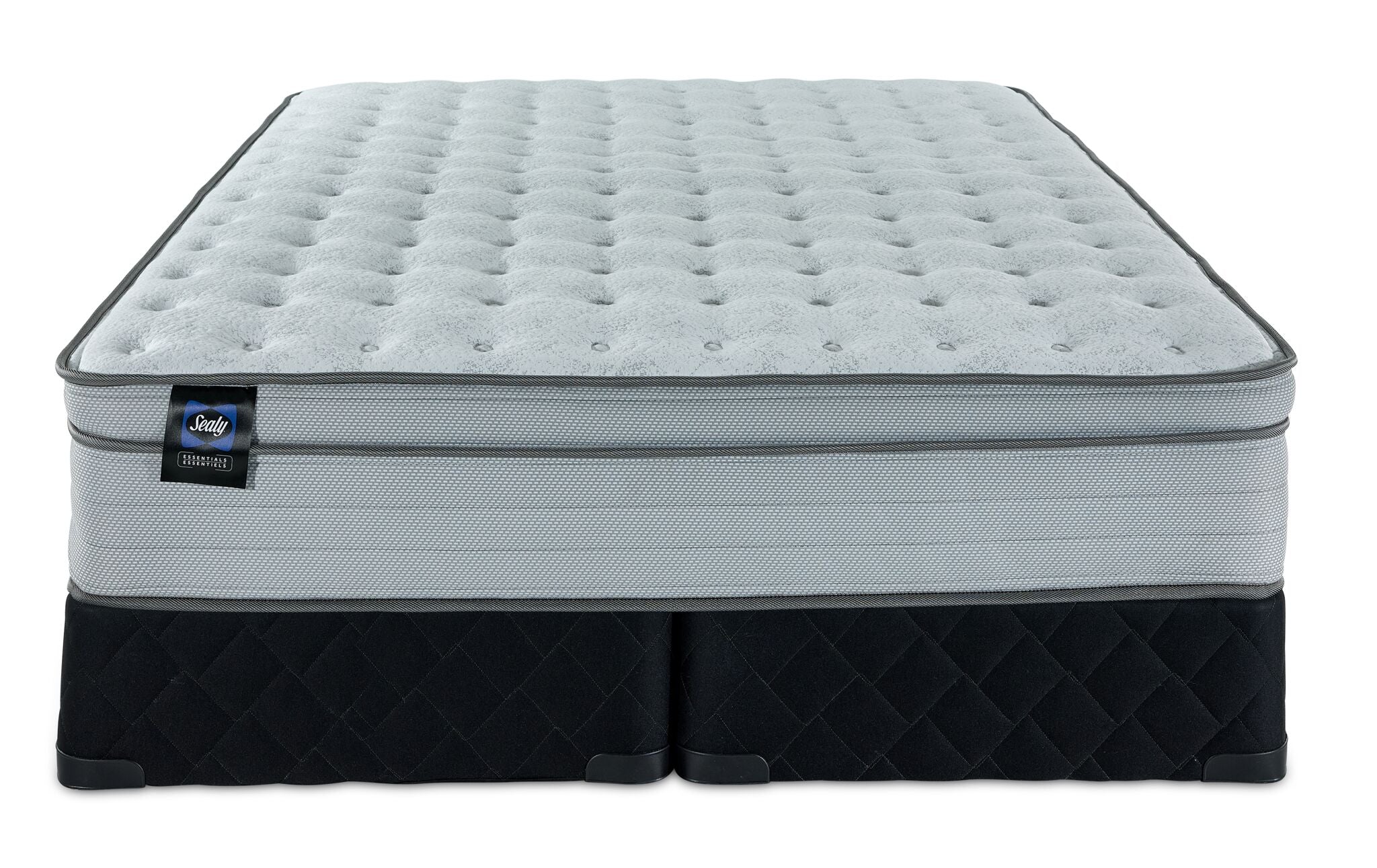 Sealy® Essentials Remy II Firm Eurotop King Mattress and Split Boxspring - Image 2