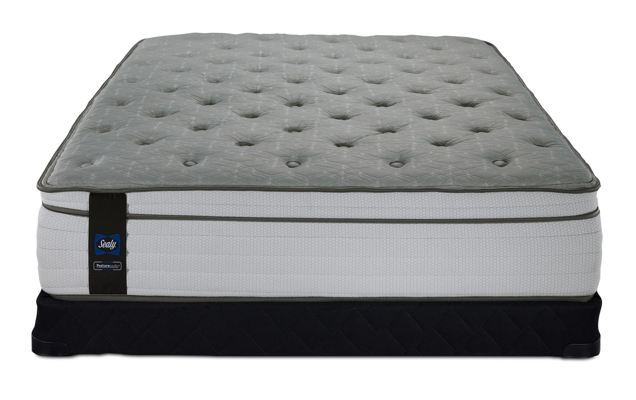 Sealy Posturepedic® Correct Comfort 4 Firm Eurotop Full Mattress and Low Profile Boxspring Set - Image 2