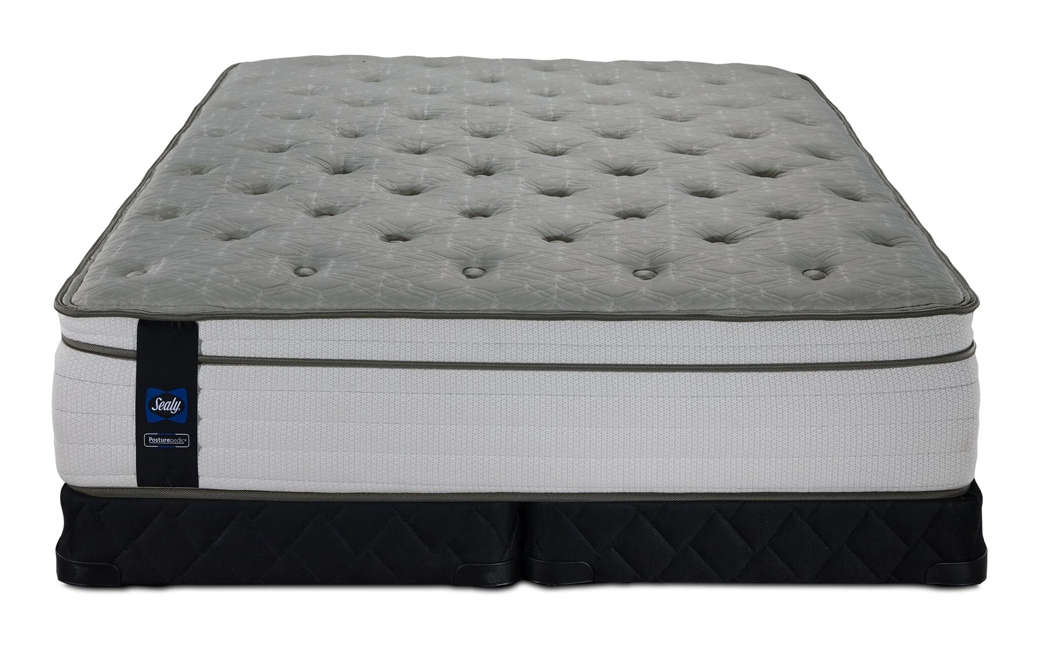 Sealy Posturepedic® Correct Comfort 4 Firm Eurotop Queen Mattress and Low Profile Split Boxspring Set - Image 2