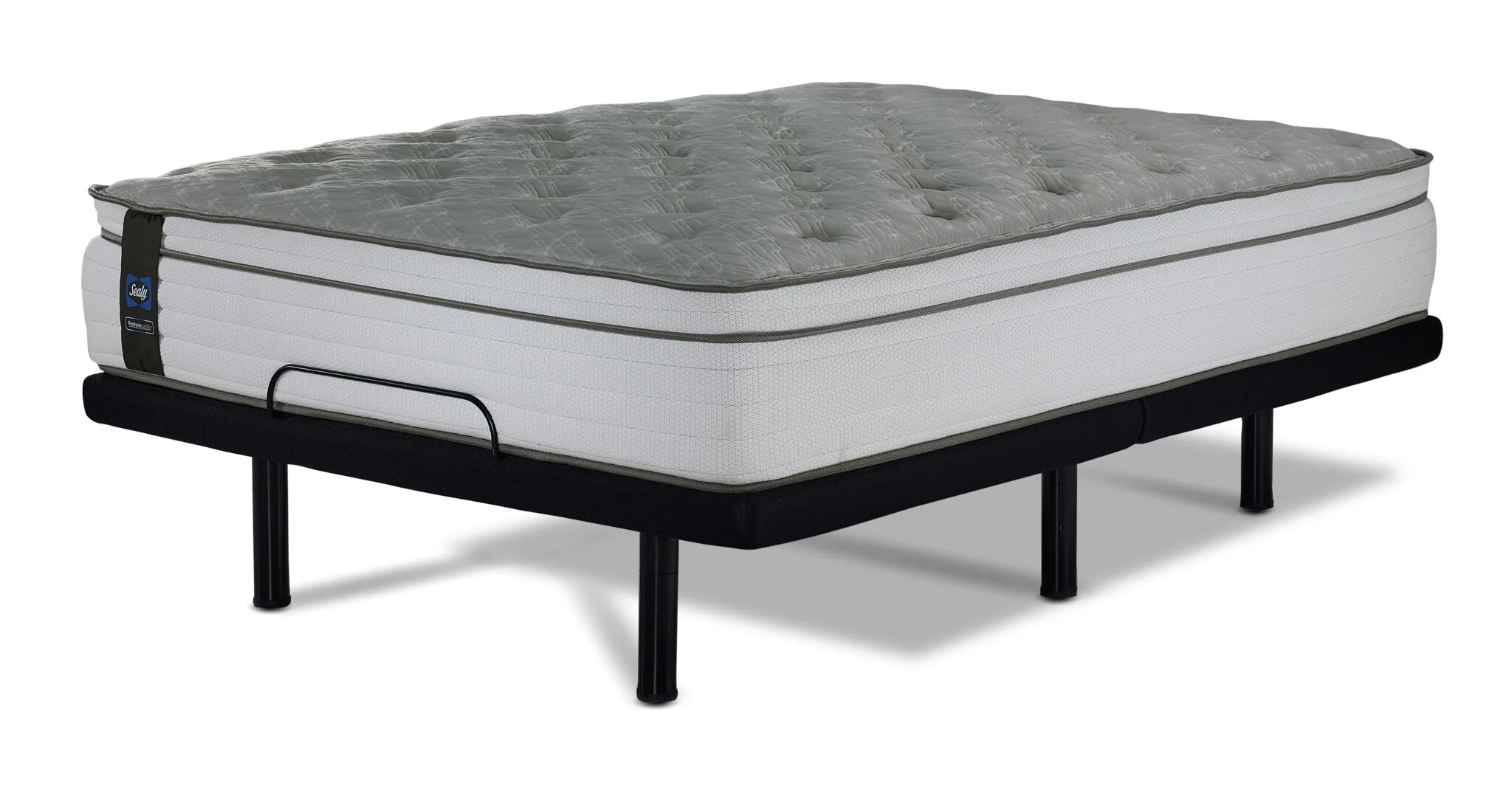 Sealy Posturepedic® Correct Comfort 5 Medium Eurotop Queen Mattress and L2 Motion Pro Adjustable Base - Image 2