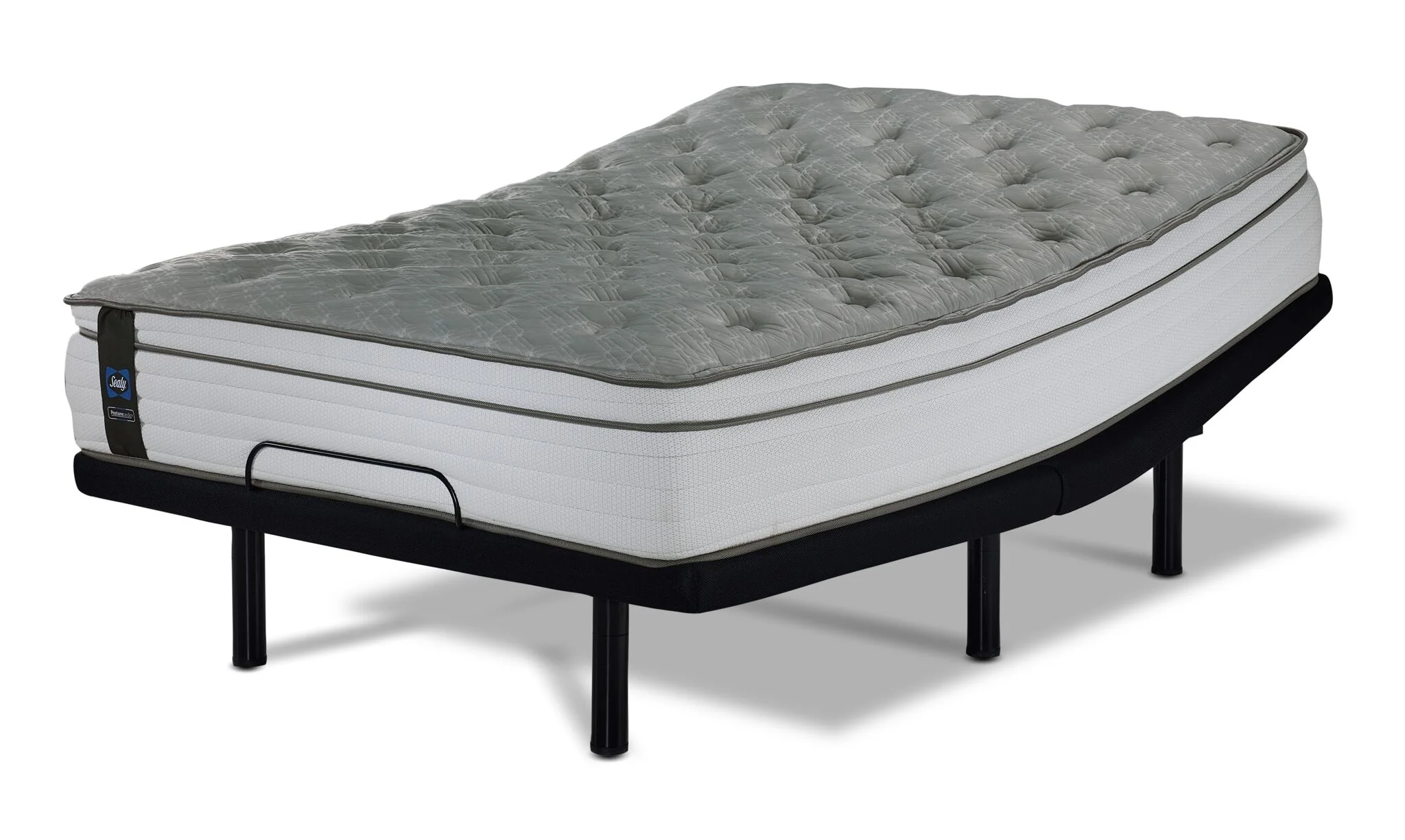Sealy Posturepedic® Correct Comfort 5 Medium Eurotop Twin XL Mattress and L2 Motion Pro Adjustable Base