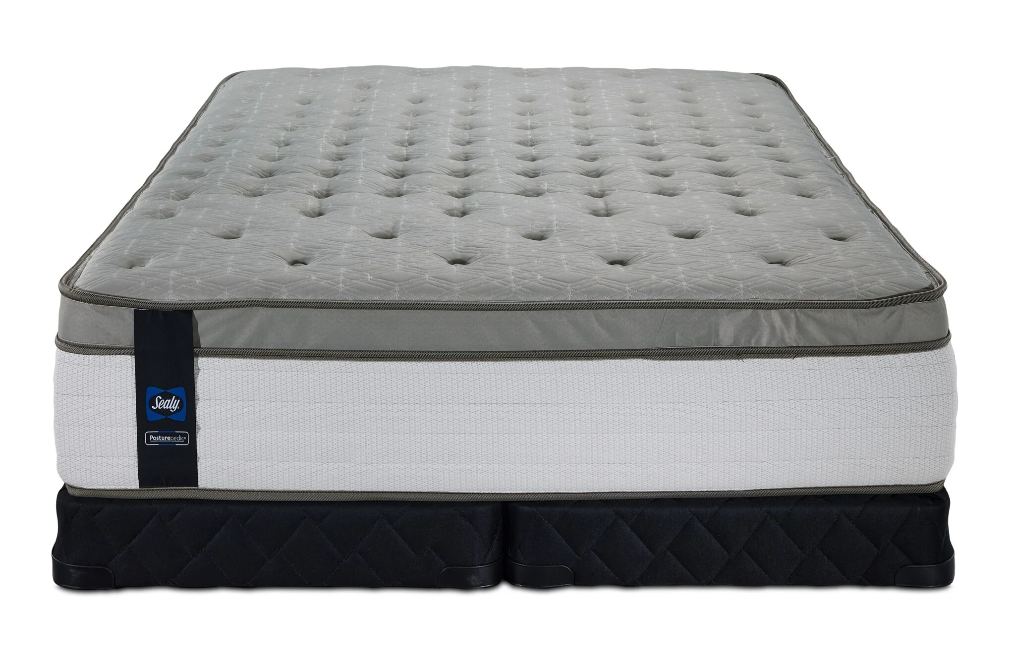 Sealy Posturepedic® Correct Comfort 6 Firm Eurotop Queen Mattress and Low Profile Split Boxspring Set - Image 2