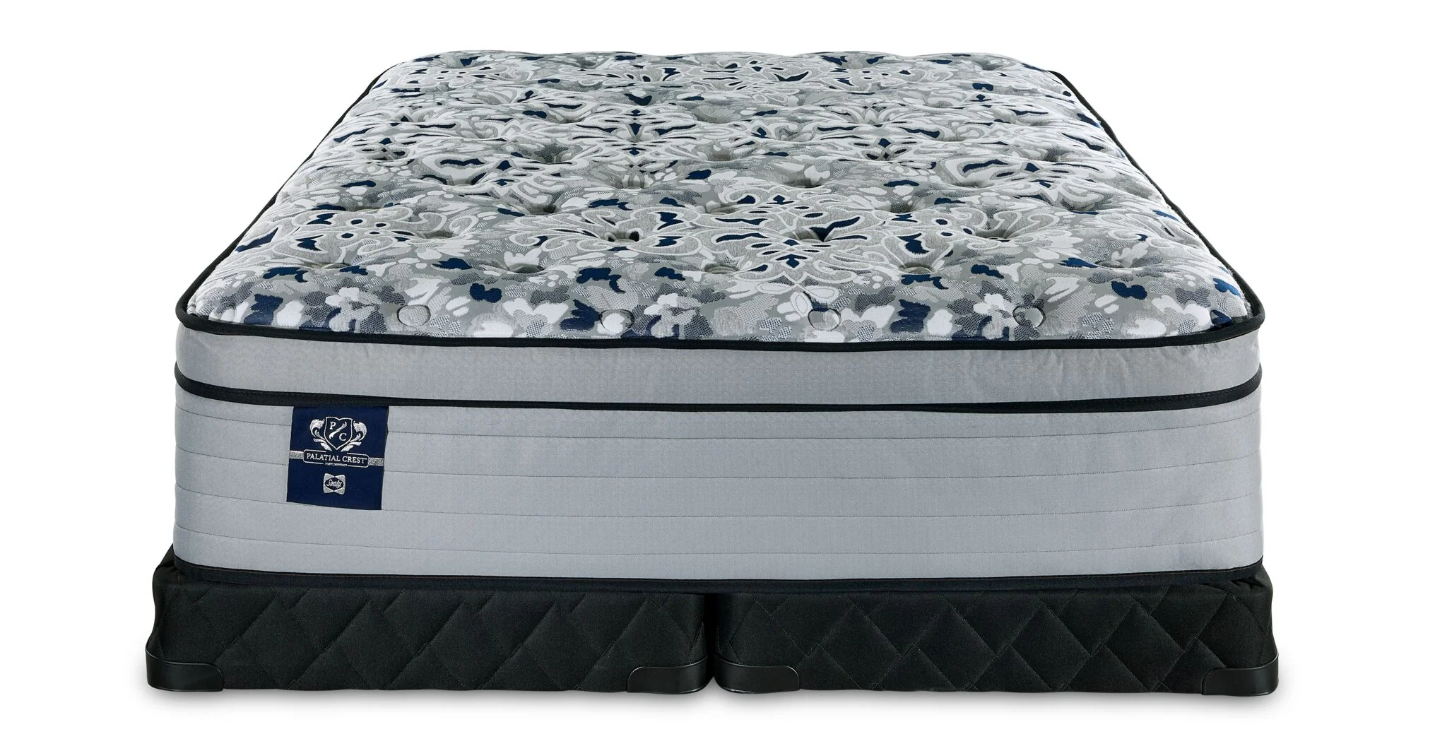 Sealy Posturepedic® Palatial Crest® Tenley II Medium Eurotop King Mattress and Low Profile Split Boxspring Set - Image 2
