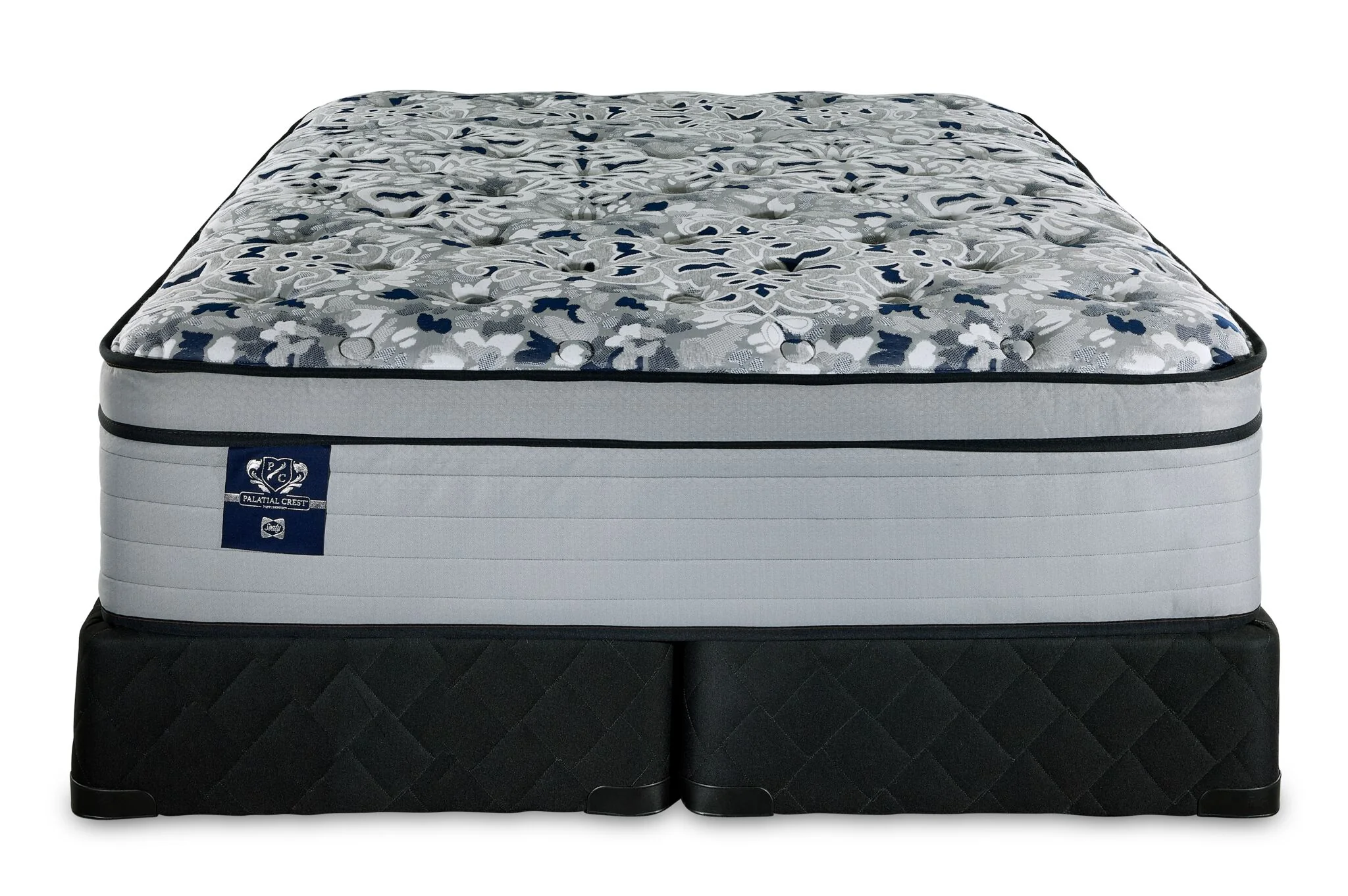Sealy Posturepedic® Palatial Crest® Tenley II Medium Eurotop Queen Mattress and Split Boxspring Set - Image 2