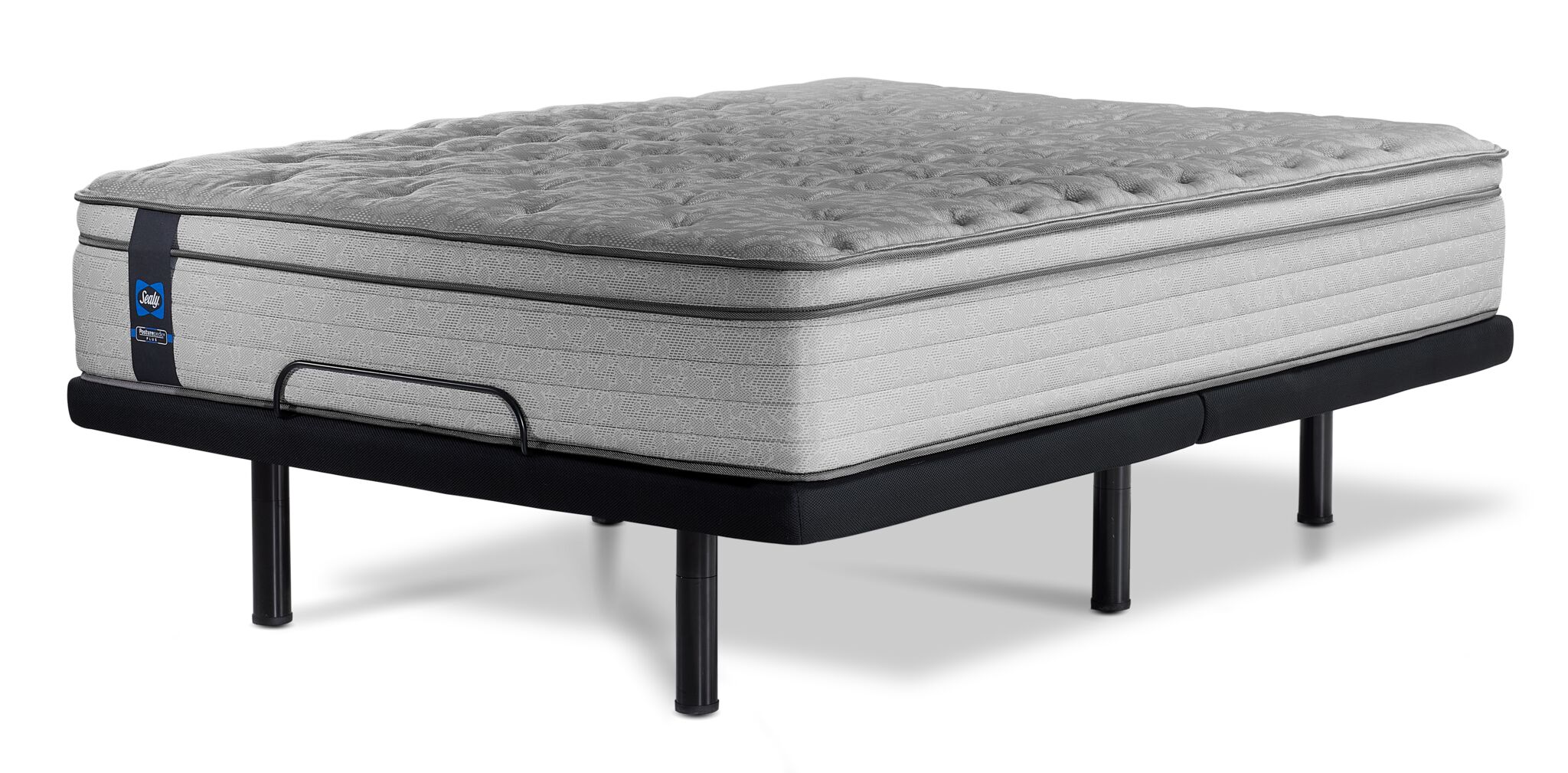 Sealy Posturepedic® Plus Sterling Artemis Euro Top Luxury Firm Queen Mattress and L2 Motion Pro Adjustable Base - Image 2