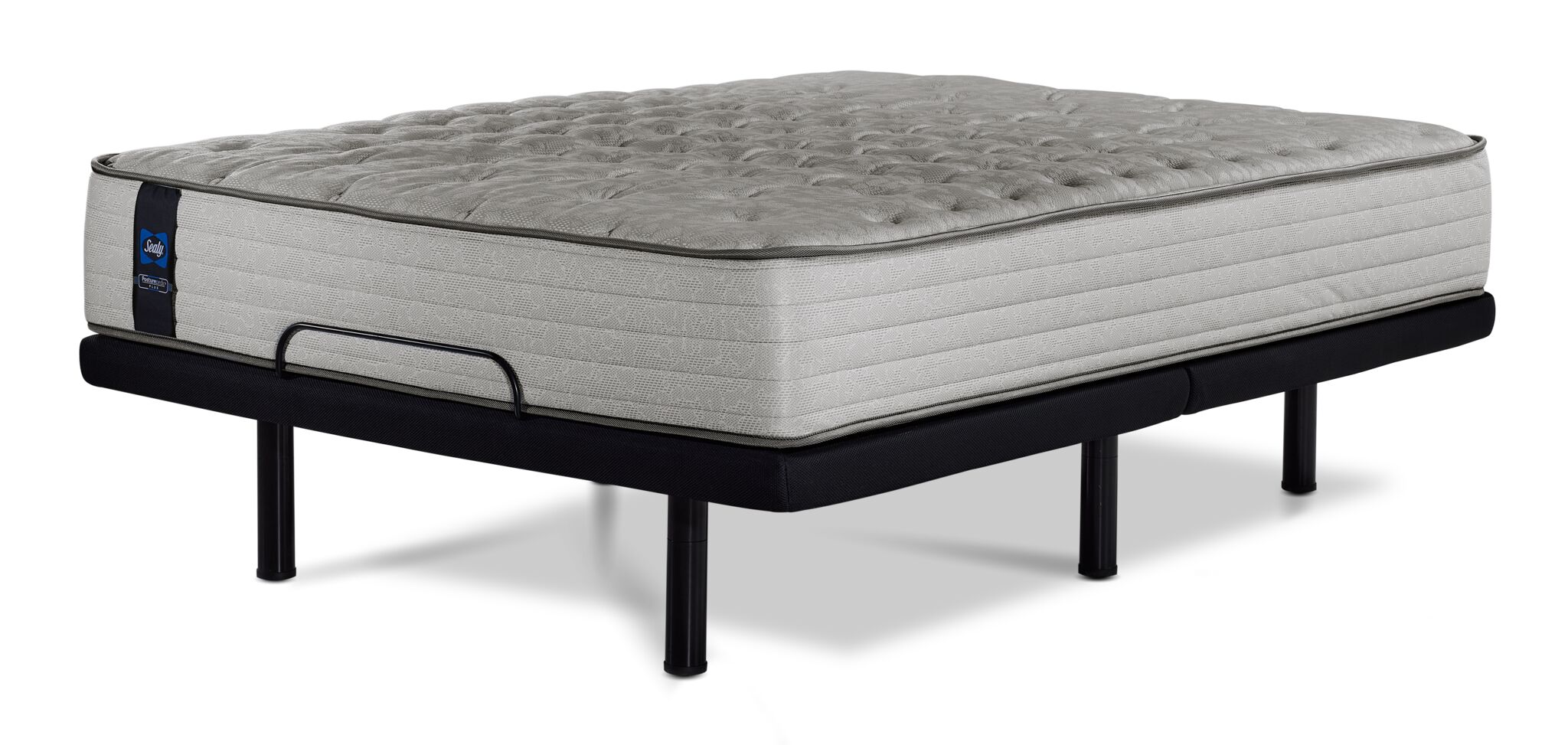 Sealy Posturepedic® Plus Sterling Bowie Tight Top Firm Queen Mattress and L2 Motion Pro Adjustable Base - Image 2