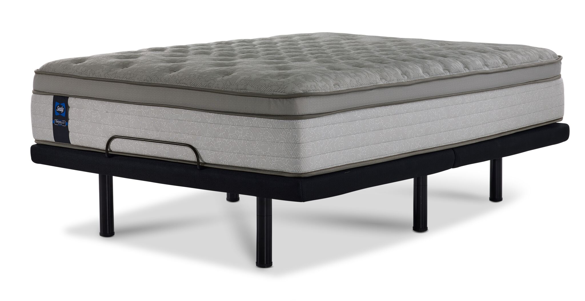 Sealy Posturepedic® Plus Sterling Hera Plush Euro Top King Mattress and L2 Motion Pro Adjustable Base - Image 2