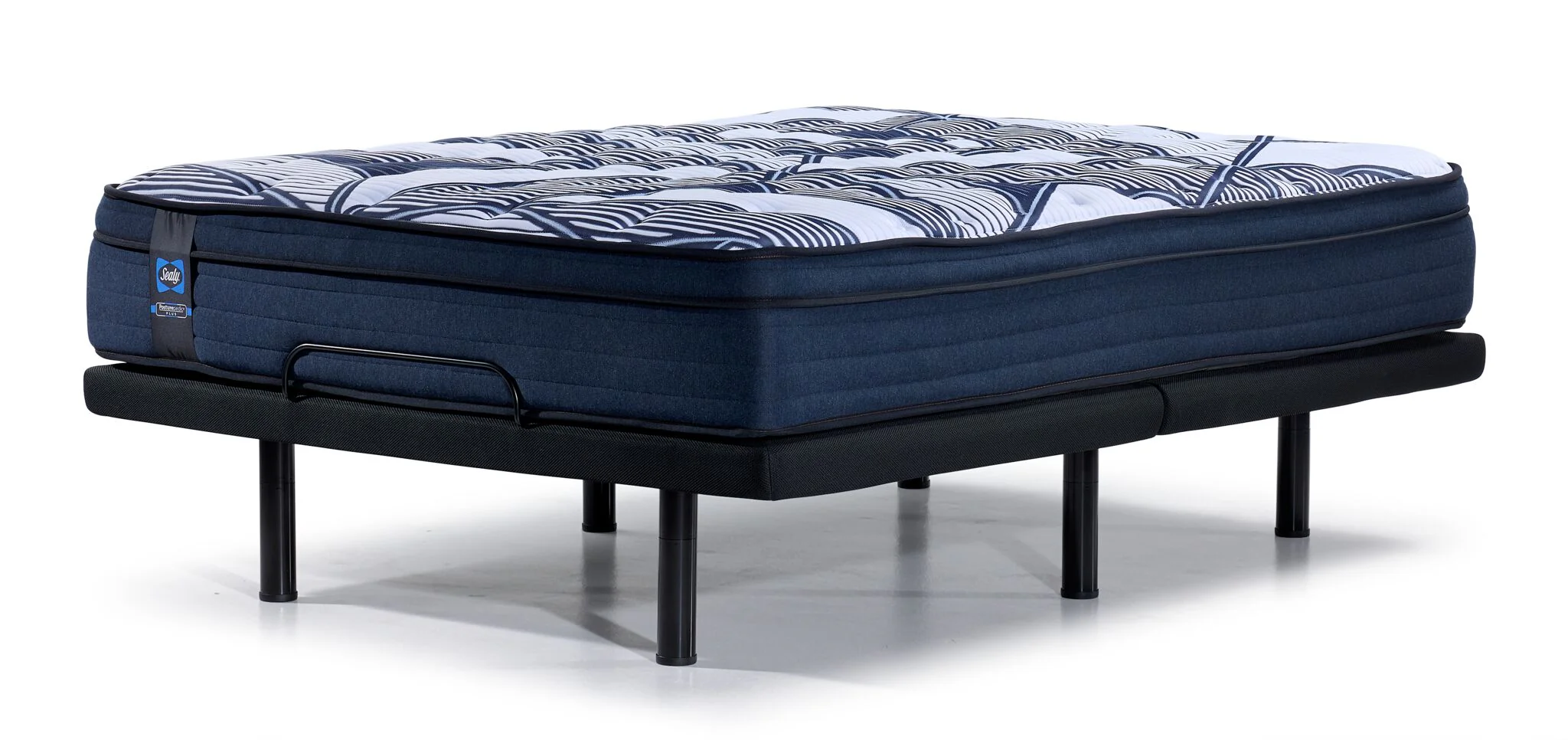Sealy Posturepedic® Plus Sterling - Hugo II Medium Eurotop King Mattress and L2 Motion Pro Adjustable Base - Image 2