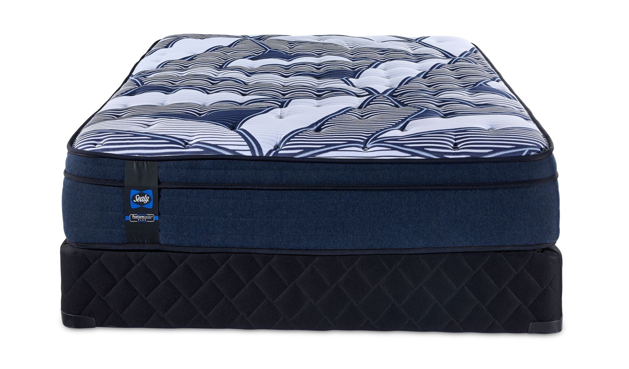 Sealy Posturepedic® Plus Sterling - Hugo II Medium Eurotop Queen Mattress and Boxspring Set - Image 2