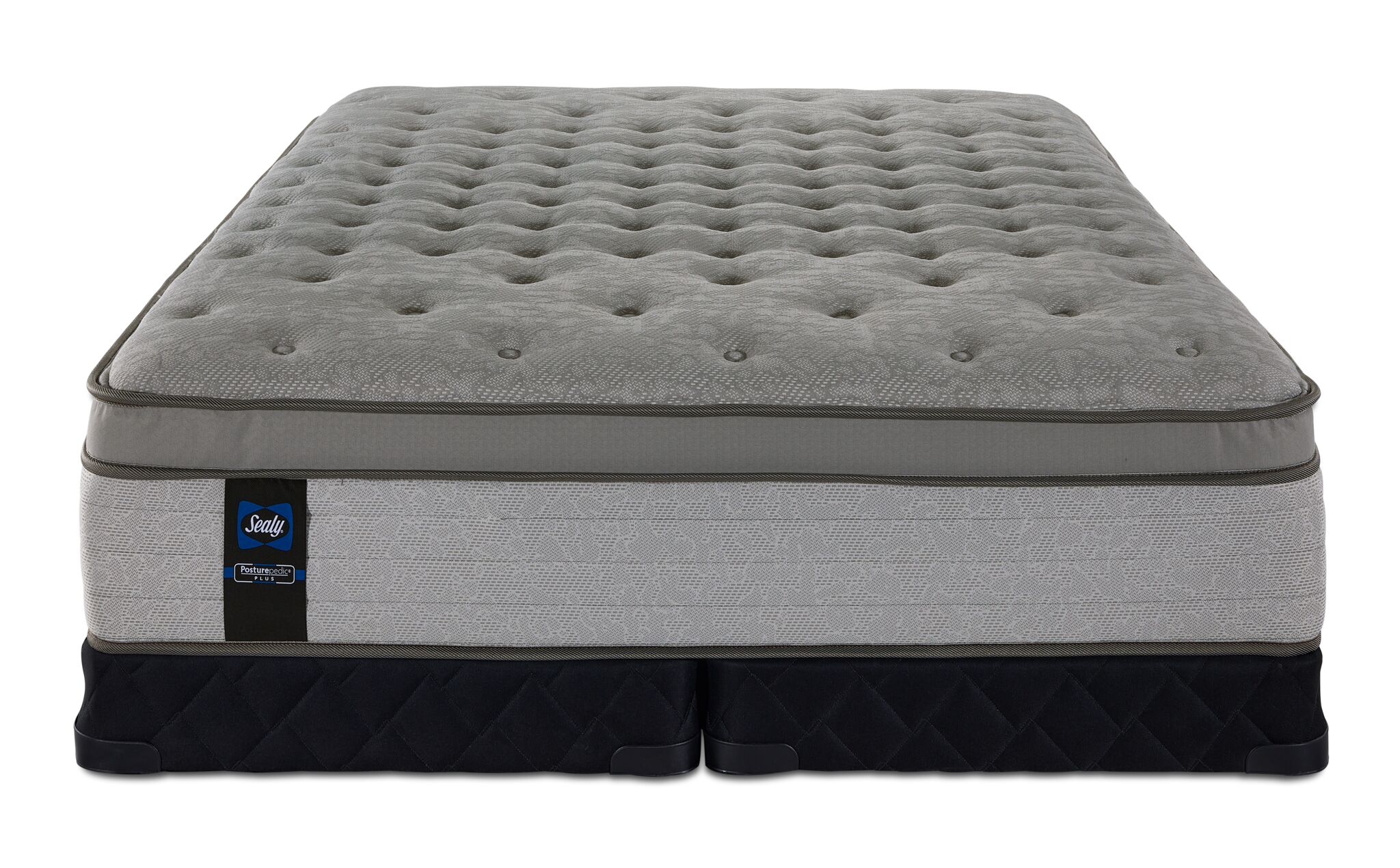 Sealy Posturepedic® Plus Sterling Milana II Luxury Plush Eurotop King Mattress and Low Profile Split Boxspring Set - Image 2