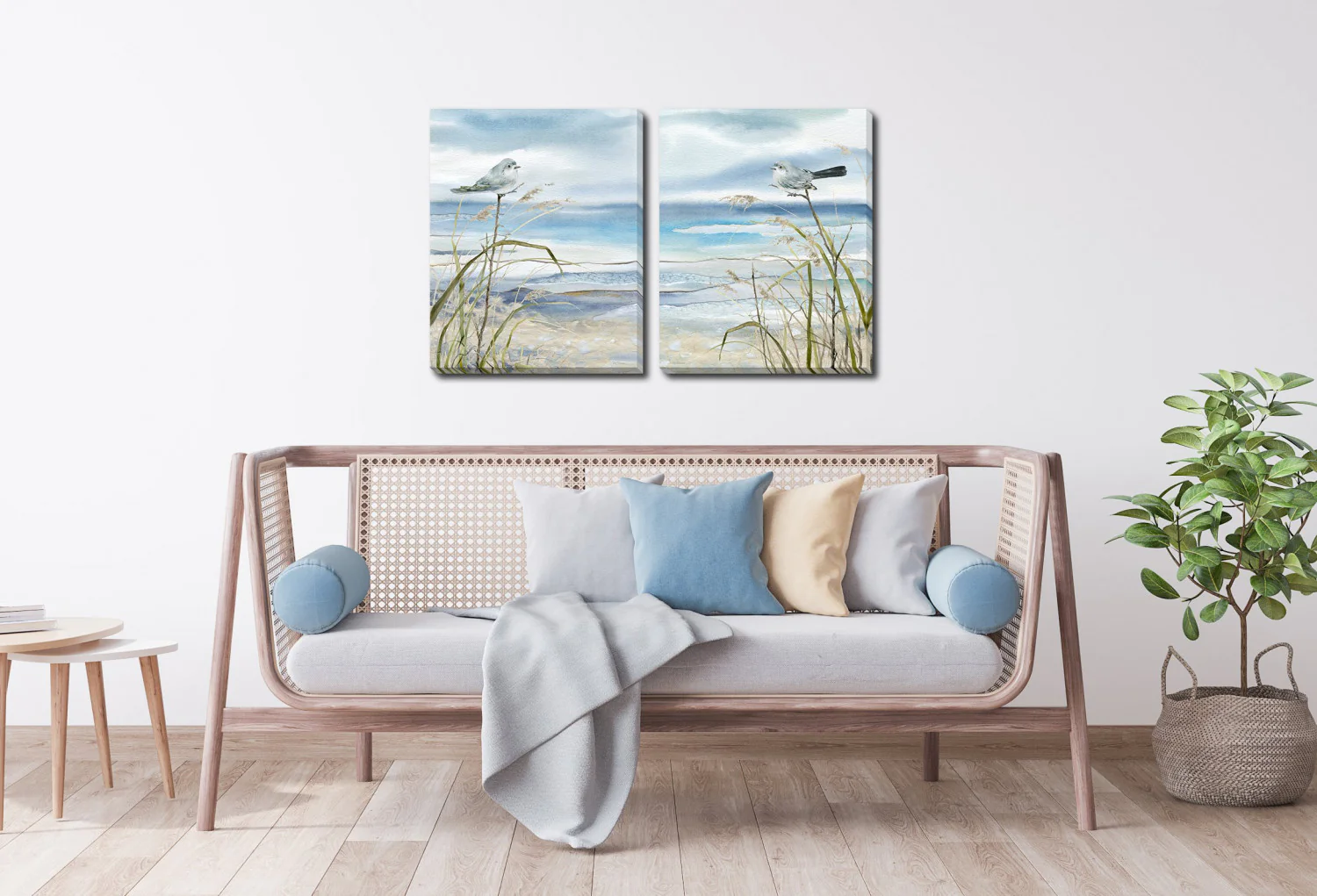 Seaside Notes Wall Art - Blue - 16 X 20 - Set of Two - Image 2