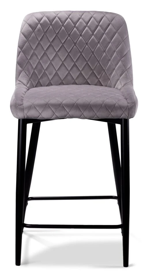 Senna Counter Height Stool - Dove Grey, Black - Image 2