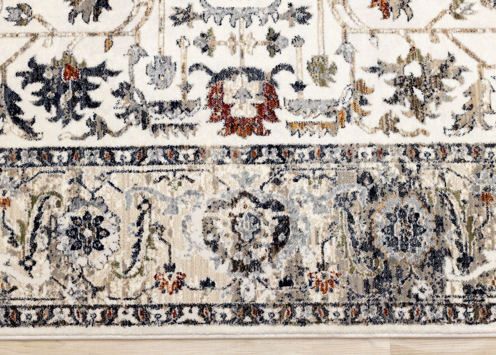 Serene 5'3" x 7'7" Intricate Border Area Rug - Image 7