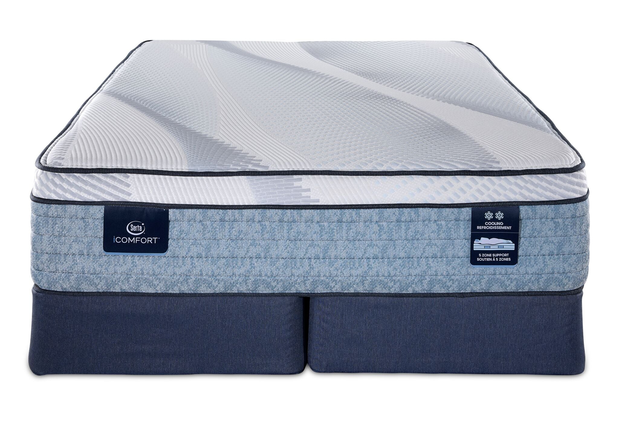 Serta iComfort® AIR 2.5 Extra Firm Euro Top 13" King Mattress and Split Boxspring Set - Image 2