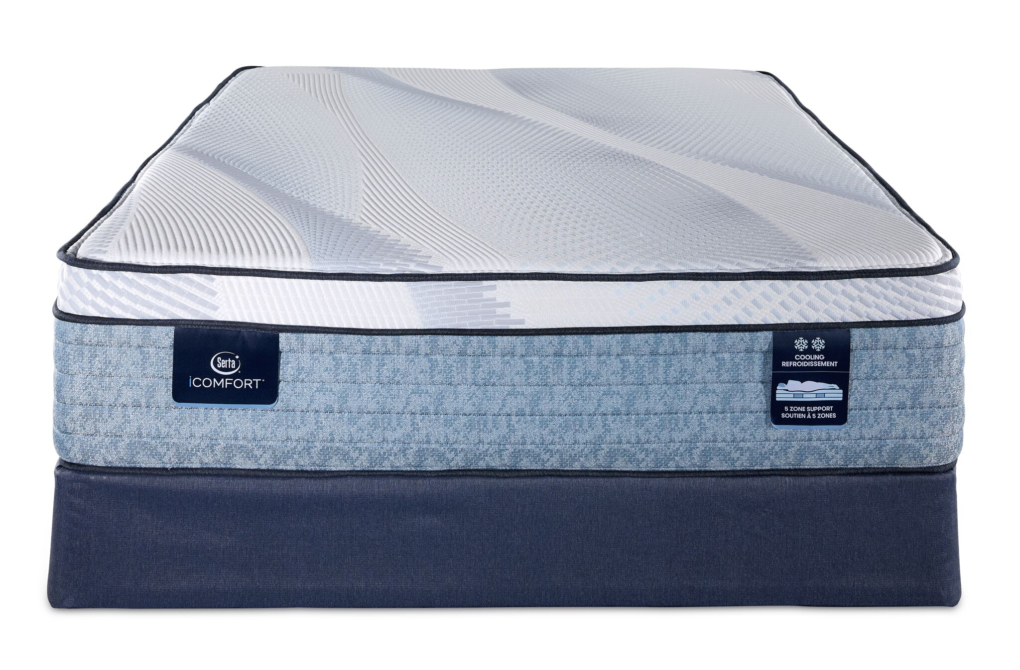 Serta iComfort® AIR 3 Medium Euro Top 13" Full Mattress and Boxspring Set - Image 2