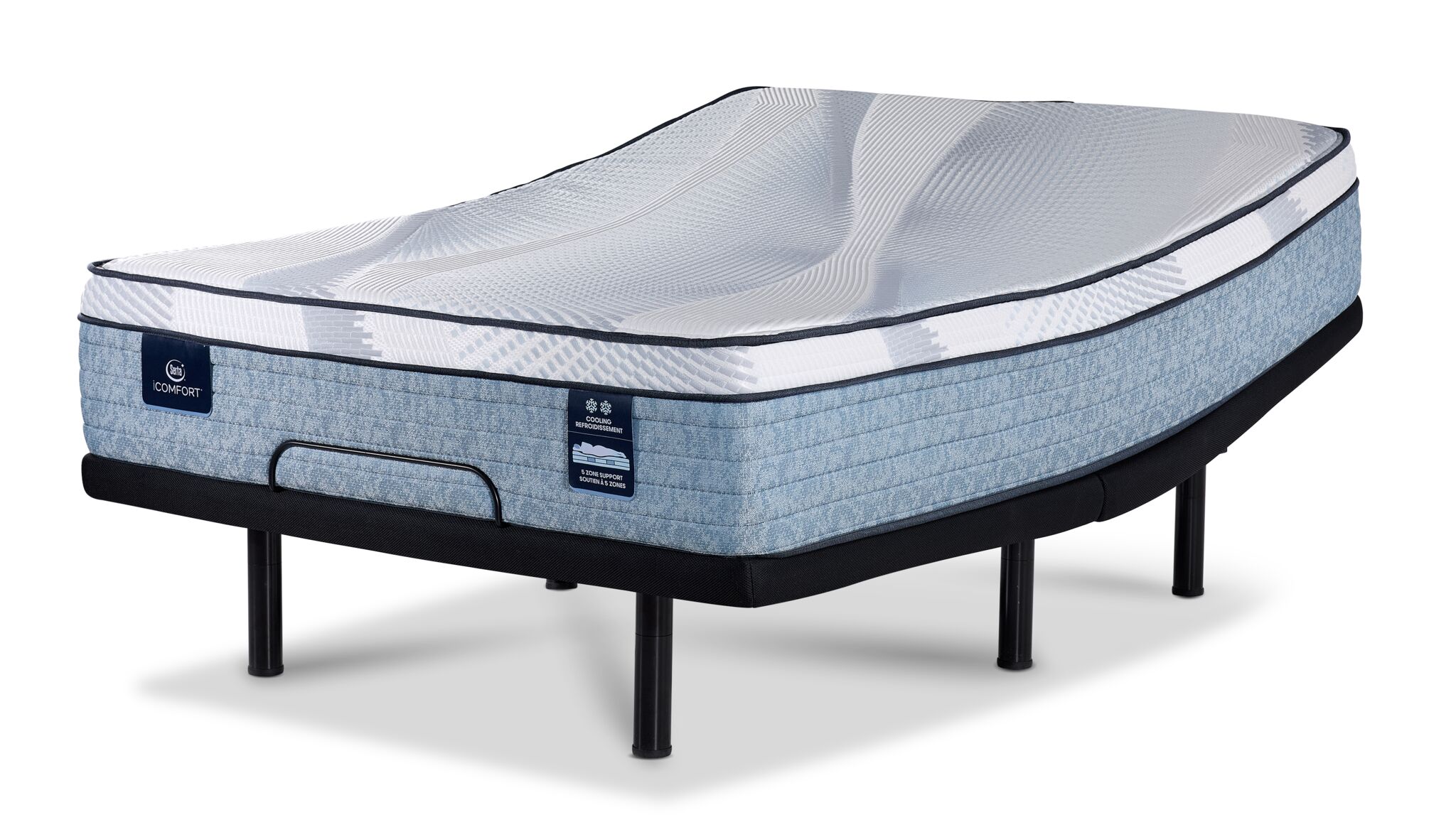 Serta iComfort® AIR 3 Medium Euro Top 13" Full Mattress and L2 Motion Pro Adjustable Base