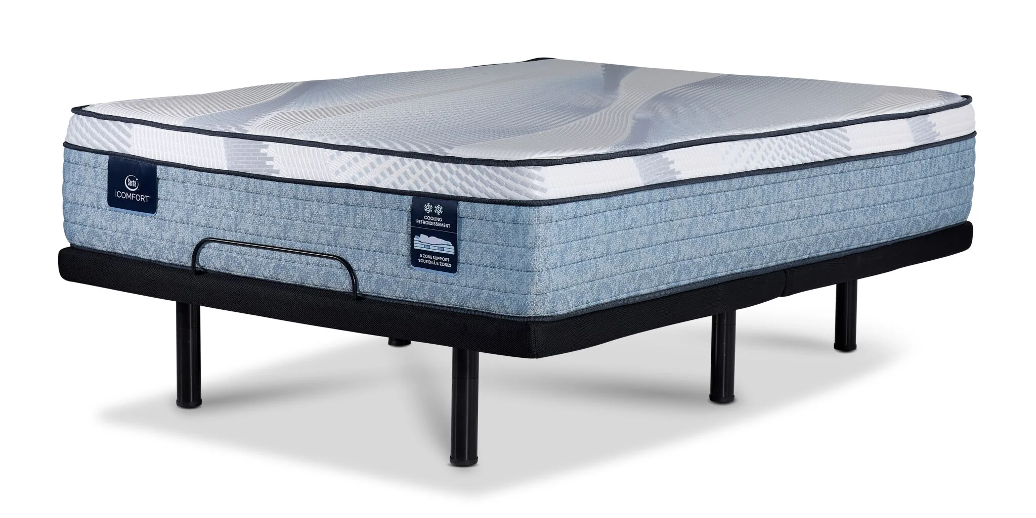 Serta iComfort® AIR 3 Medium Euro Top 13" Full Mattress and L2 Motion Pro Adjustable Base - Image 2