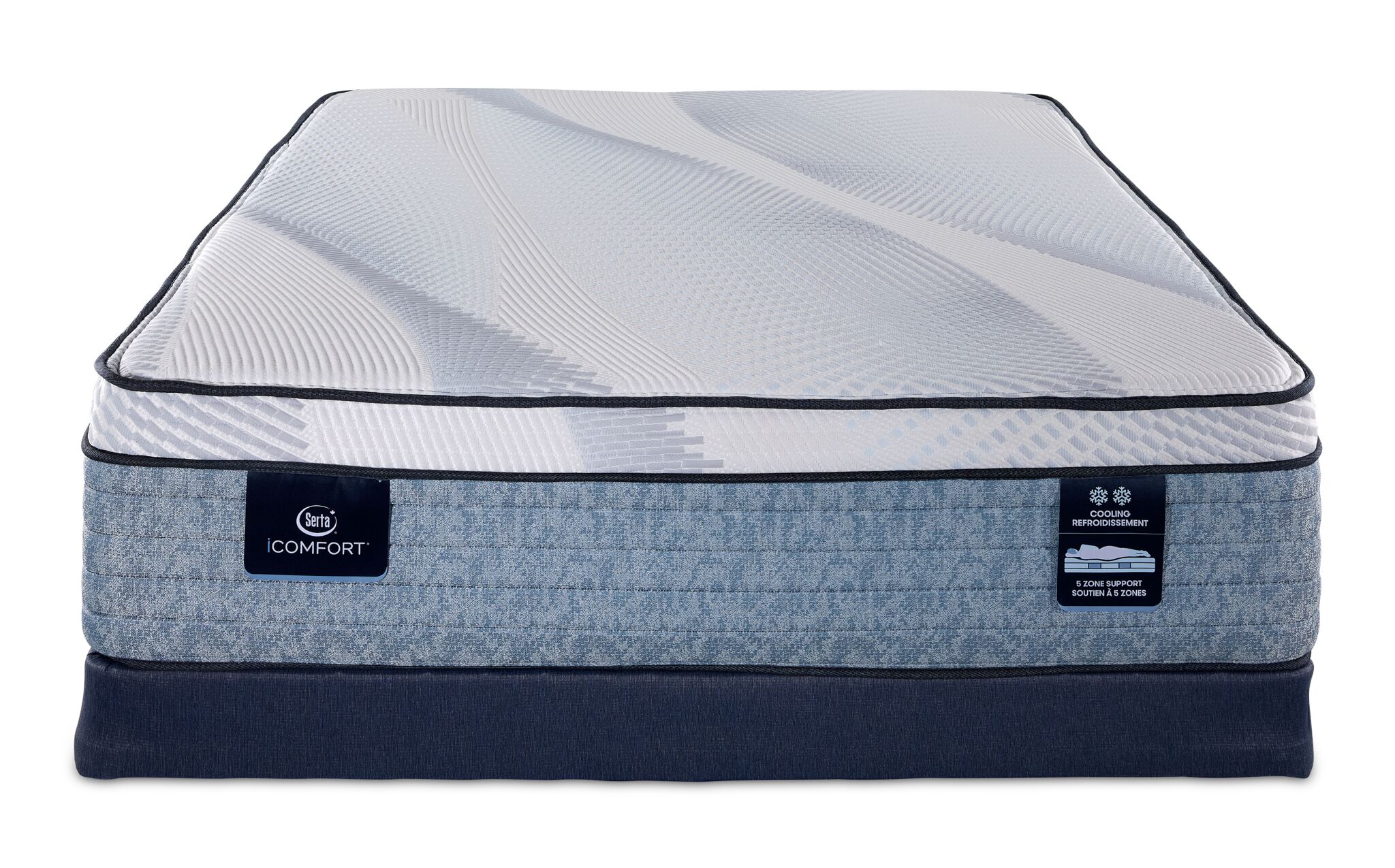 Serta iComfort® AIR 3 Medium Euro Top 13" Queen Mattress and Low Profile Boxspring Set - Image 2