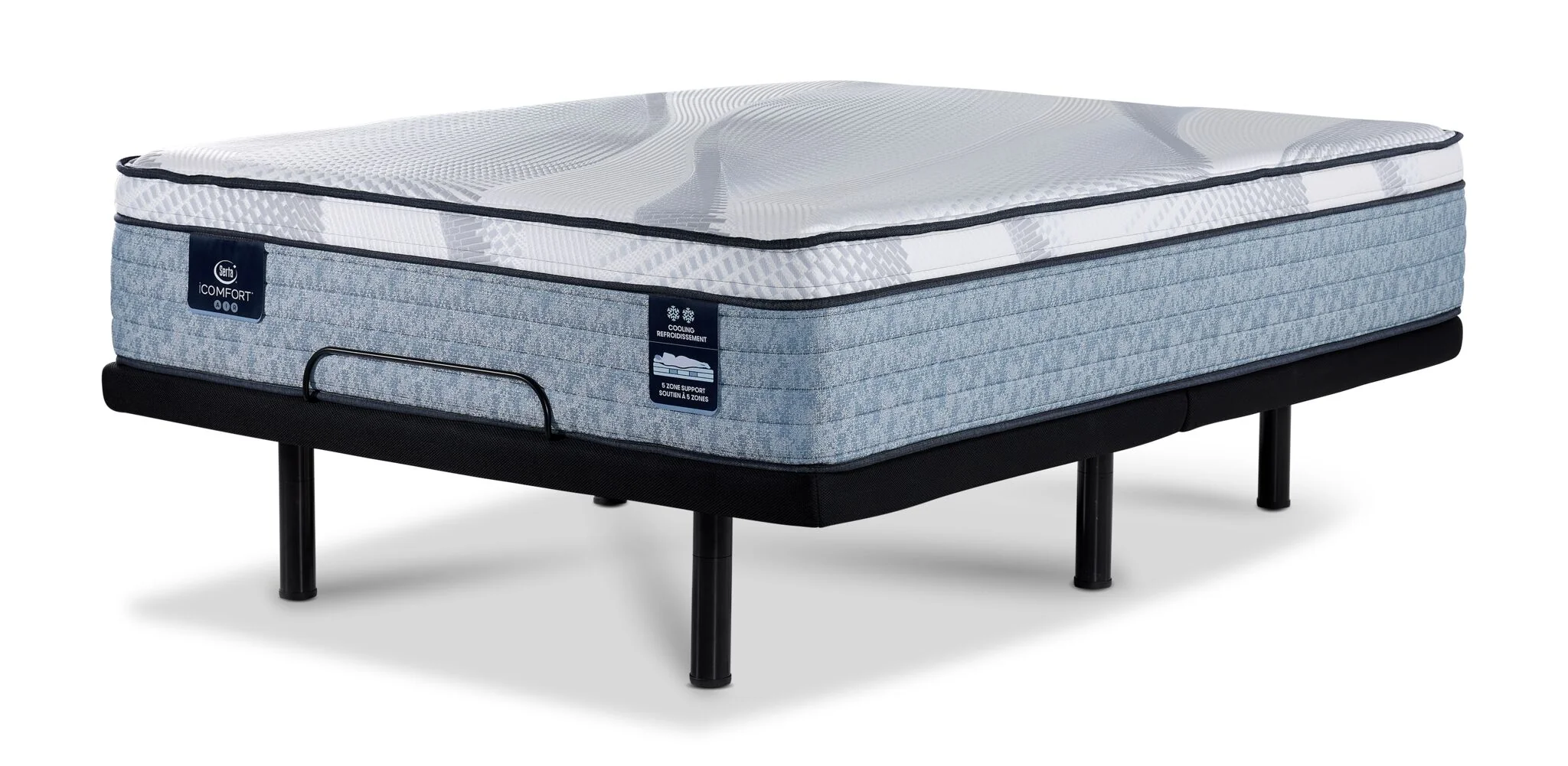 Serta iComfort® AIR 4 Plush Euro Top 14" Full Mattress and L2 Motion Pro Adjustable Base - Image 2