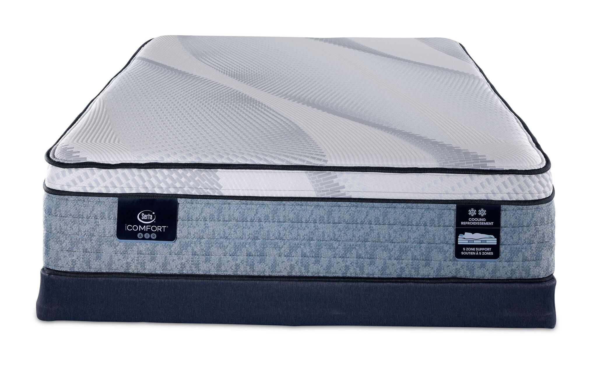 Serta iComfort® AIR 4 Plush Euro Top 14" Queen Mattress and Low Profile Boxspring Set - Image 2