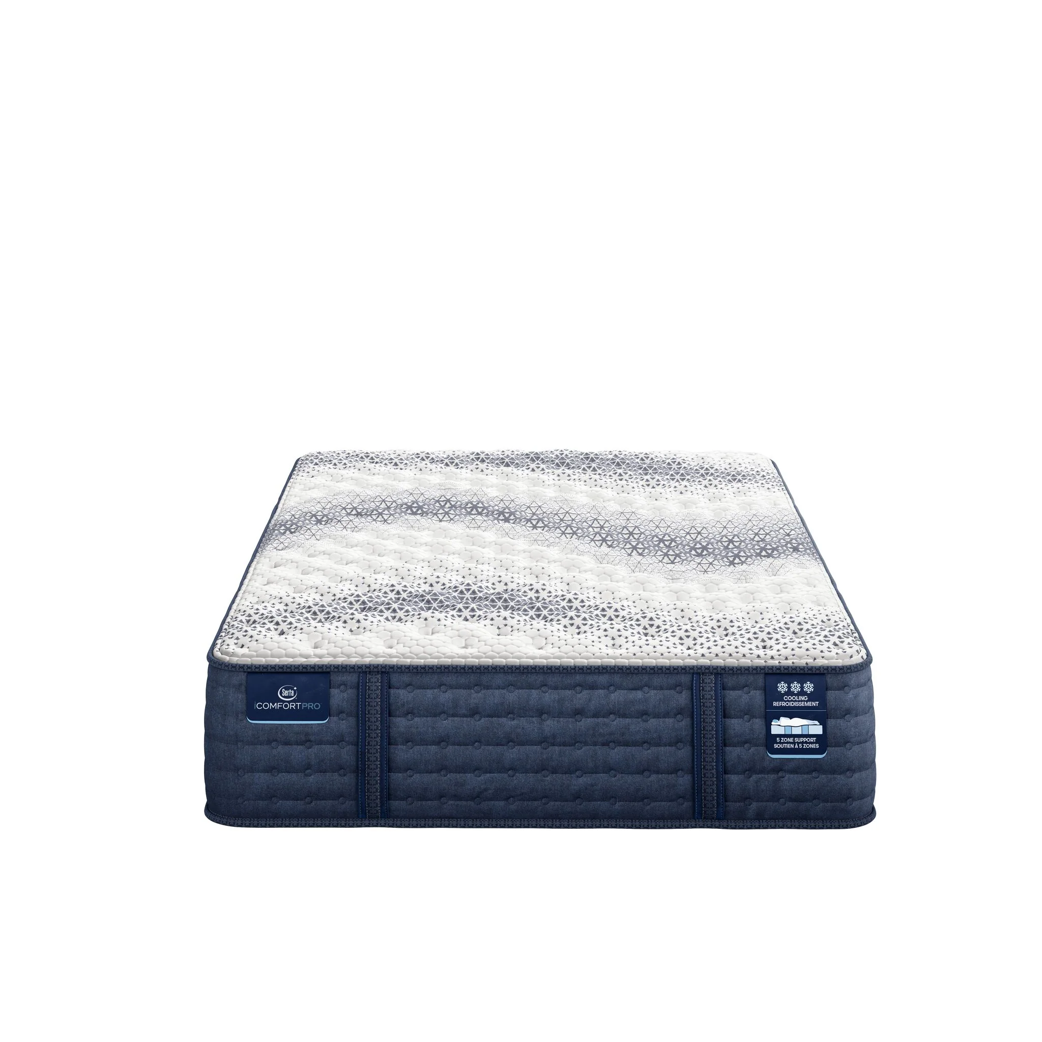 Serta iComfort PRO Tropea Tight Top Firm Queen Mattress and Low Profile Split Boxspring Set - Image 2