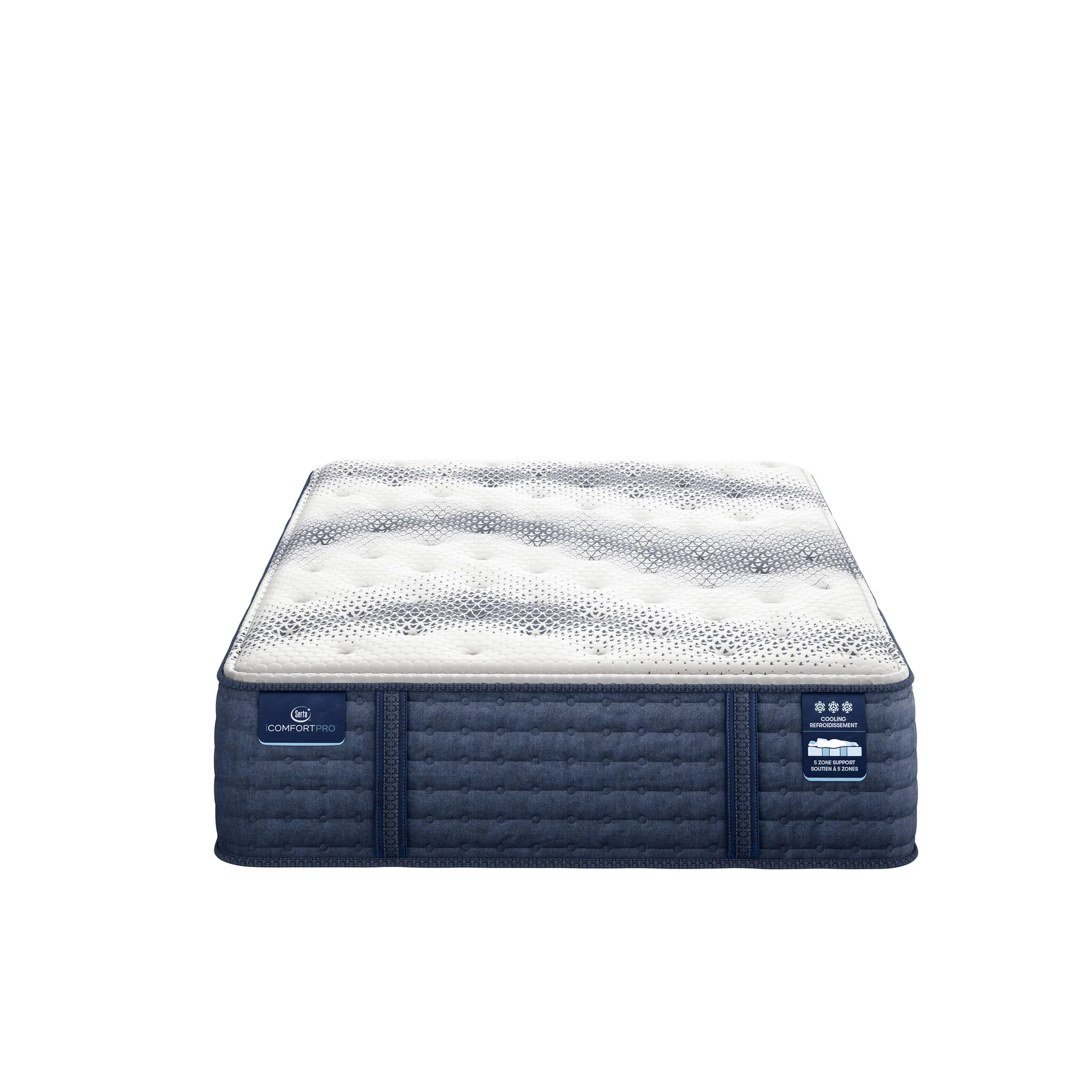 Serta iComfort PRO Tropea Tight Top Plush Queen Mattress and Split Boxspring Set - Image 2