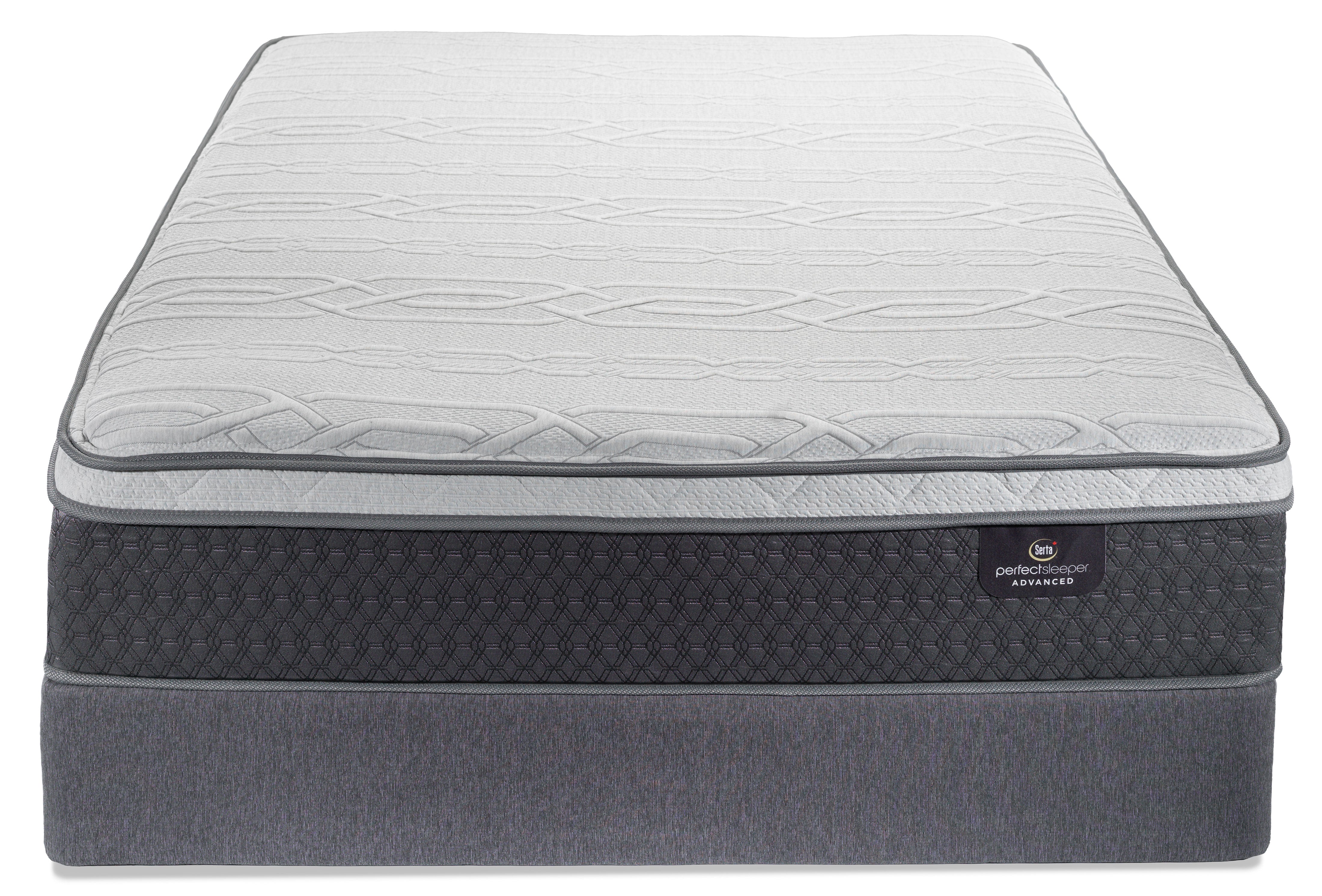 Serta Lush Plush Queen Mattress and Low-Profile Boxspring Set - Image 2