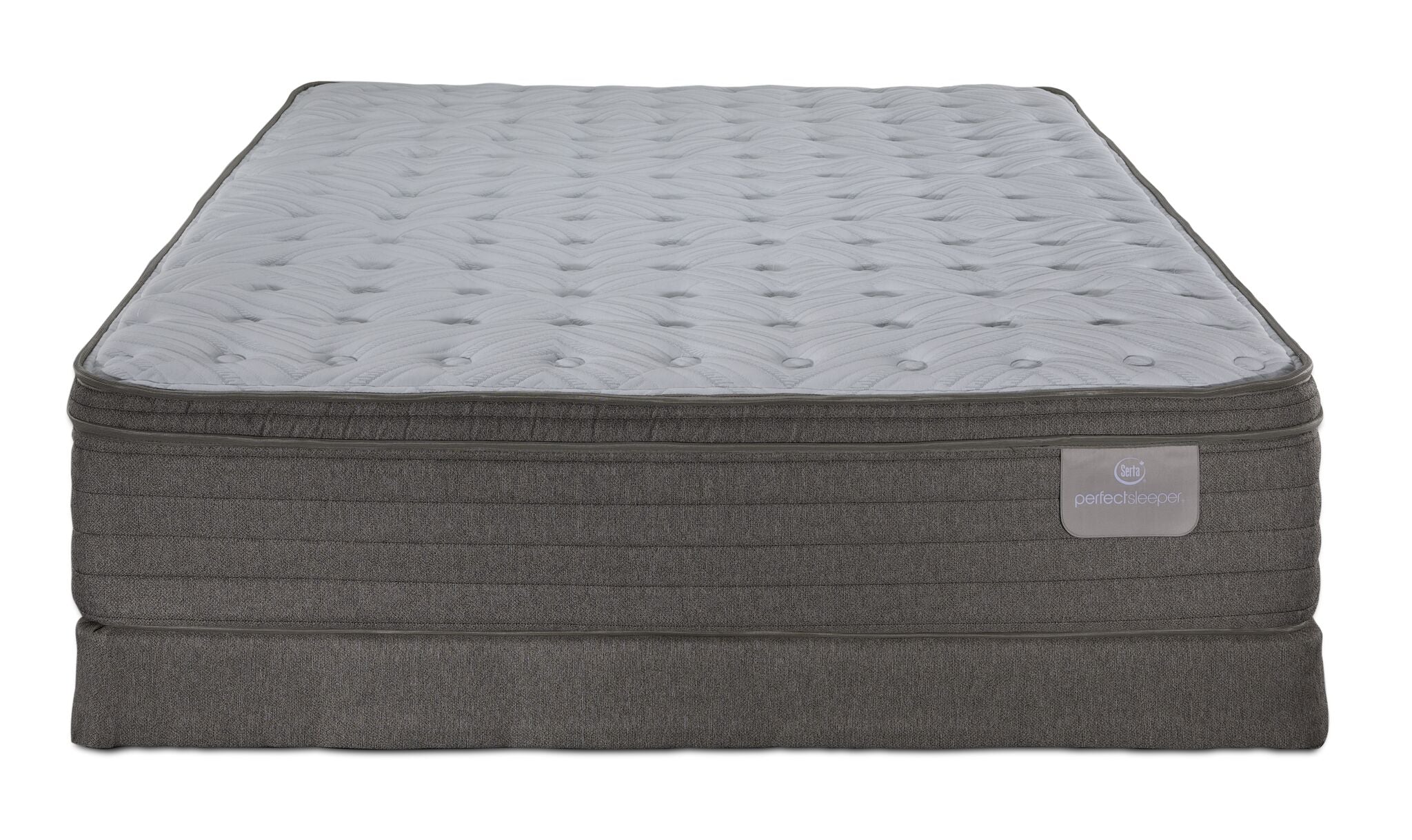 Serta® Perfect Sleeper Pacific Medium Eurotop Queen Mattress and Low Profile Boxspring Set - Image 2