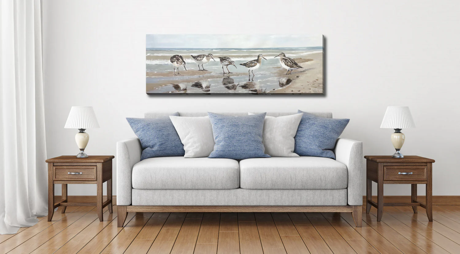 Shorebirds Wall Art - Brown/Beige - 20 X 60 - Image 2