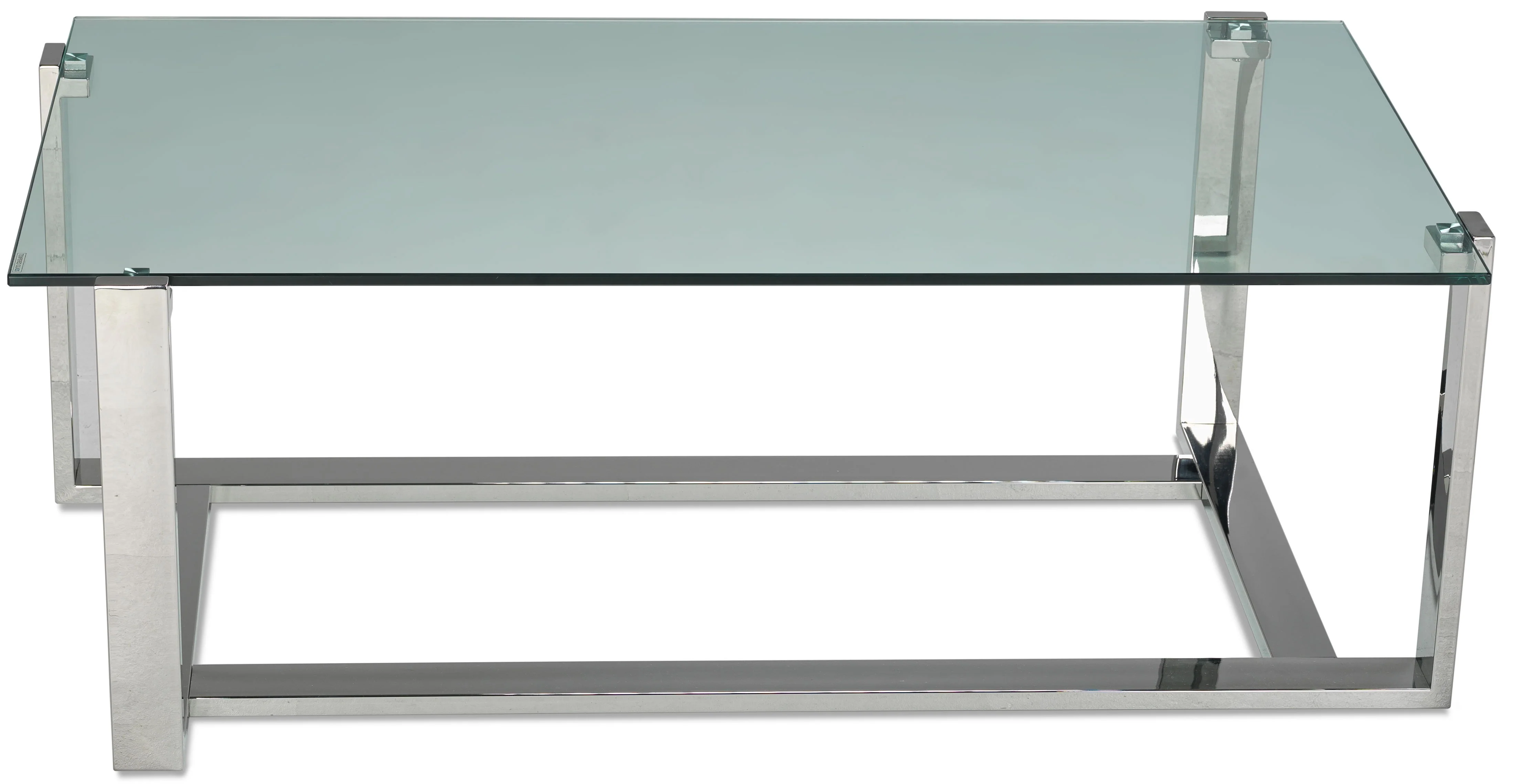 Sidney Coffee Table - Stainless Steel and Glass - Image 2