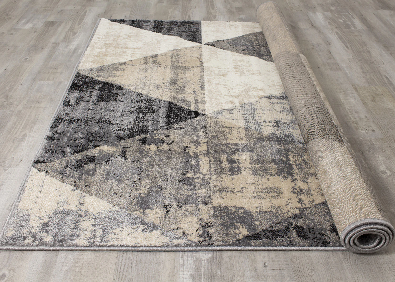 Siecle Triangle Shapes Area Rug - 2' X 8' - Cream/Beige - Image 7