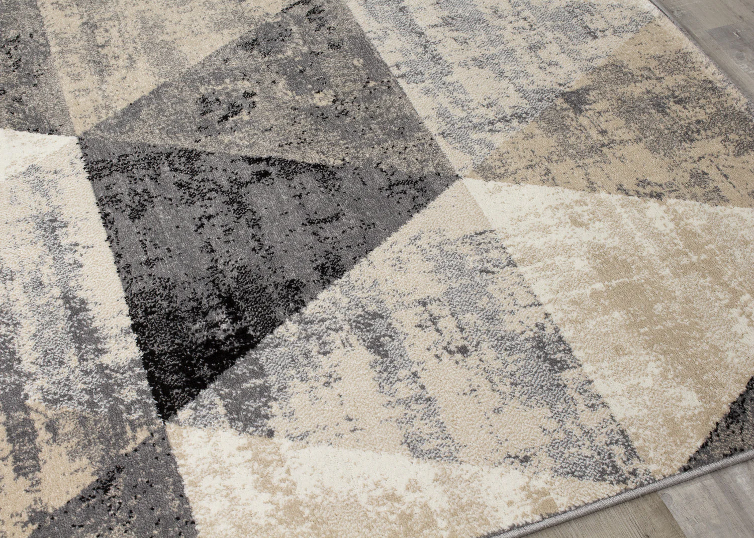 Siecle Triangle Shapes Area Rug - 3' X 5' - Cream/Beige - Image 4